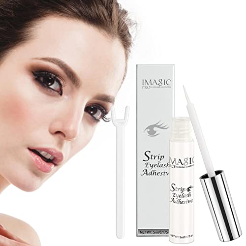 Ravcerol False Eyelash Glue - Waterproof, Latex-Free, Clear & Strong Hold Lash Adhesive for Long-Lasting Wear | Fast Drying Eyelash Glue for Daily Use, Special Occasions & Professional Makeup
