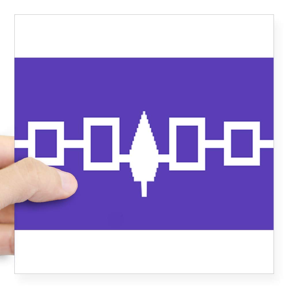 Iroquois Wampum Belt Sticker - Square Bumper Decal for Cars, Laptops & Windows | Native American Heritage Design