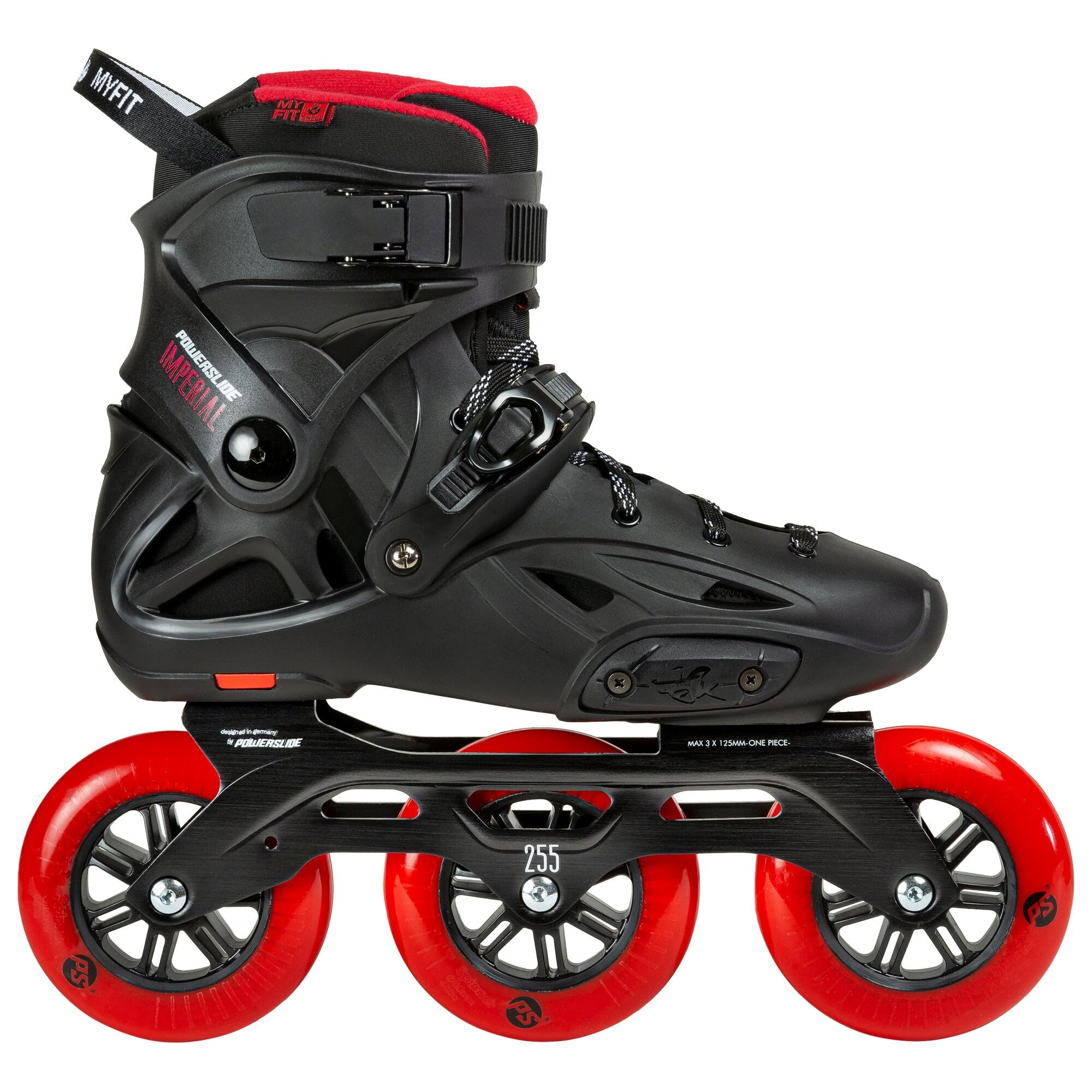 Powerslide Imperial Supercruiser 110 Inline Skates for Adults - Black/Red Speed Skates for Urban Commuting & Fitness Training