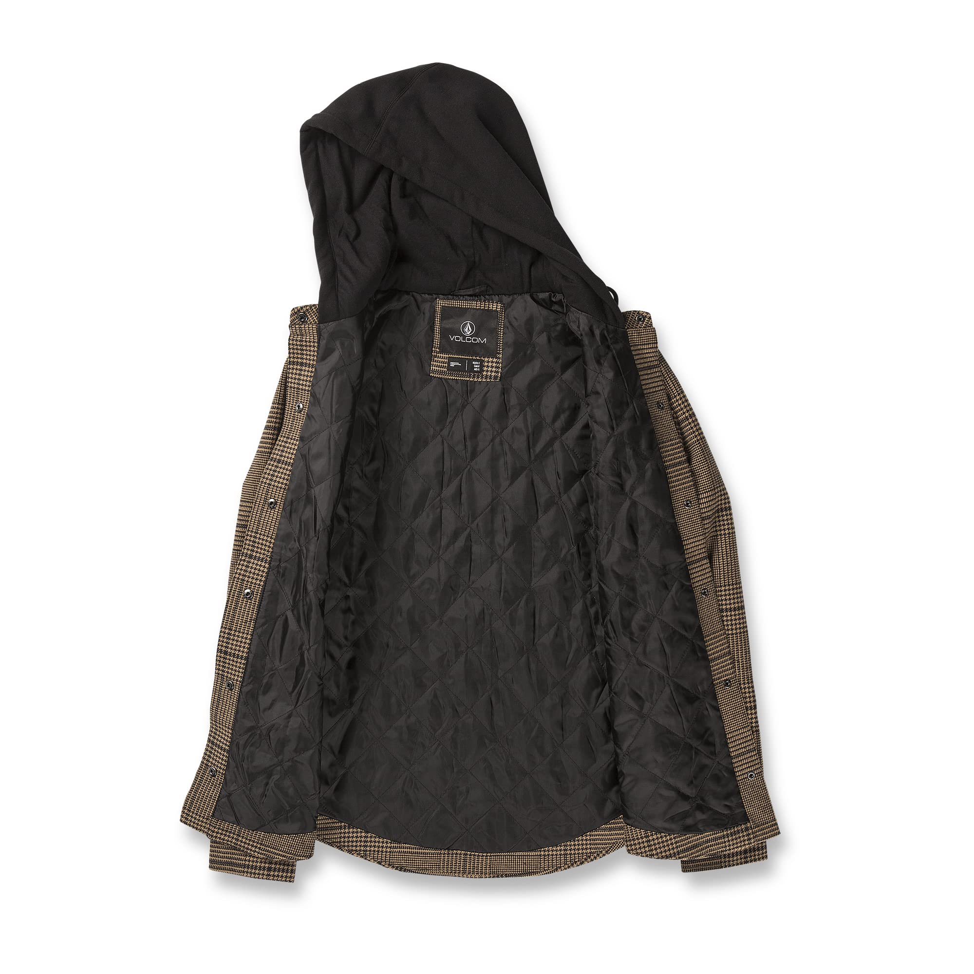 Volcom Women's Flannel Hooded Shirt Jacket - Warm Winter Snowboard Ski Jacket for Outdoor Activities & Casual Wear