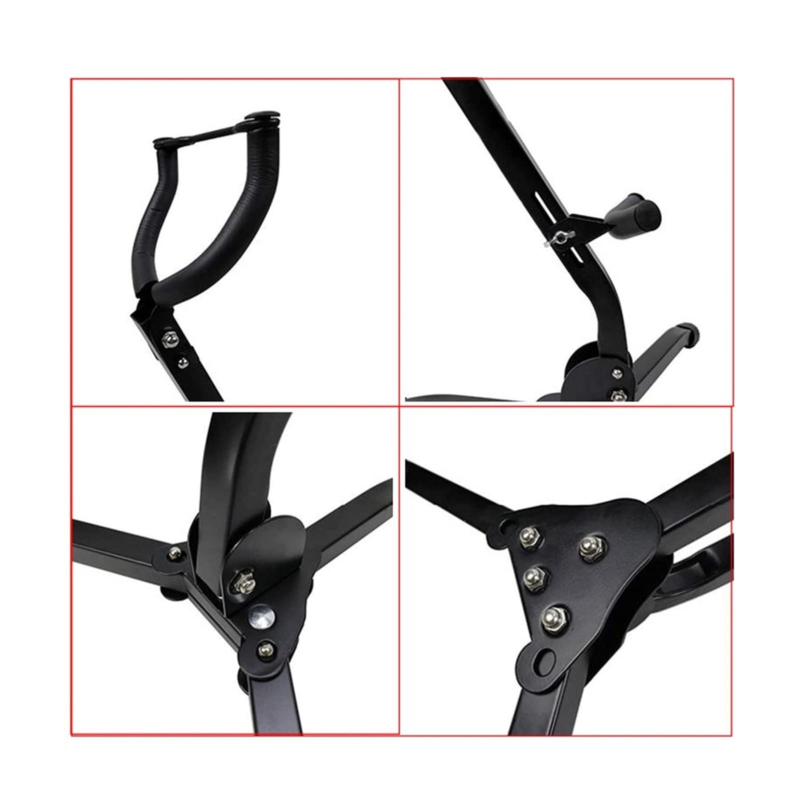 Foldable Portable Alto & Tenor Saxophone Stand - Heavy Duty Sax Tripod Holder with Non-Slip Rubber Feet | Replacement Saxophone Accessories for Musicians, Band Practice & Live Performances