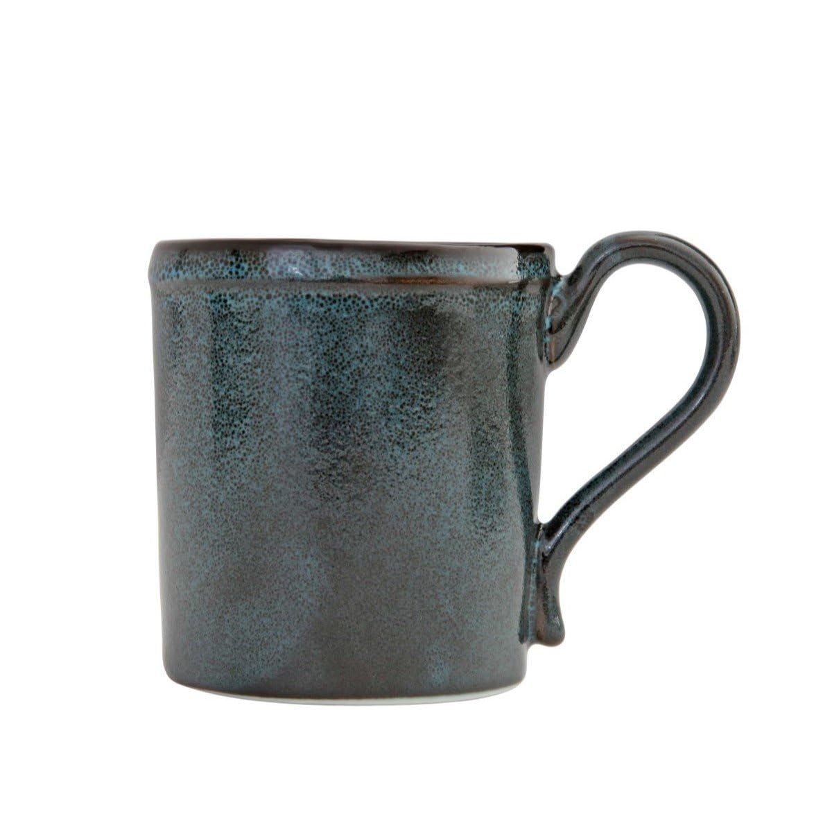 D&V Stone Porcelain Coffee Mugs Set of 6 - 9 oz Ceramic Tea Cups with Handle - Elegant Twilight Glaze - Perfect for Home, Office & Restaurant Use