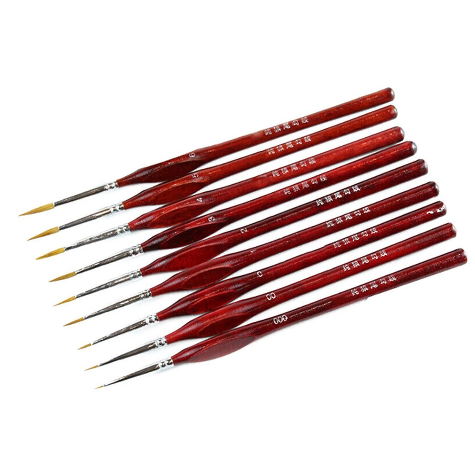 Premium 9-Piece Miniature Oil Paint Brush Set - Professional Sable Hair Fine Detail Art Brushes for Models, Canvas & Miniature Painting - Ideal for Artists, Hobbyists & DIY Craft Projects