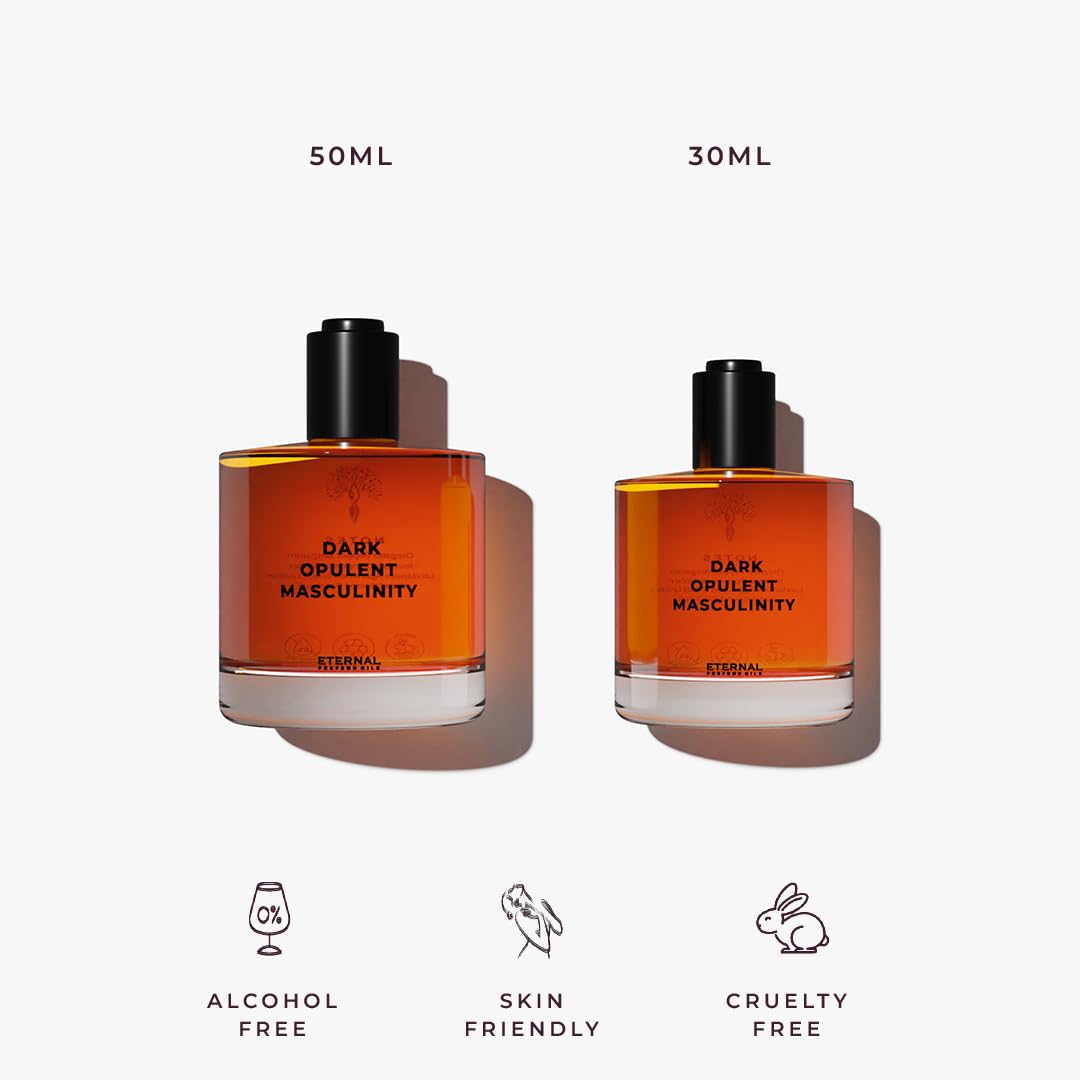 Dark Opulent Masculinity Perfume Oil - Inspired by Aventus | Long-Lasting Unisex Fragrance for Men & Women - 50ml + 30ml Travel Size (Pack of 2) - Perfect for Date Nights, Office Wear & Special Occasions