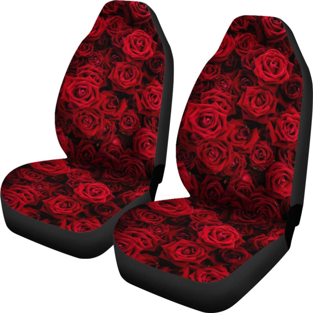 Premium Rose Car Seat Covers - Waterproof & Universal Fit for Cars, SUVs, Trucks - Romantic Floral Design for Valentine's Gift & Home Decor