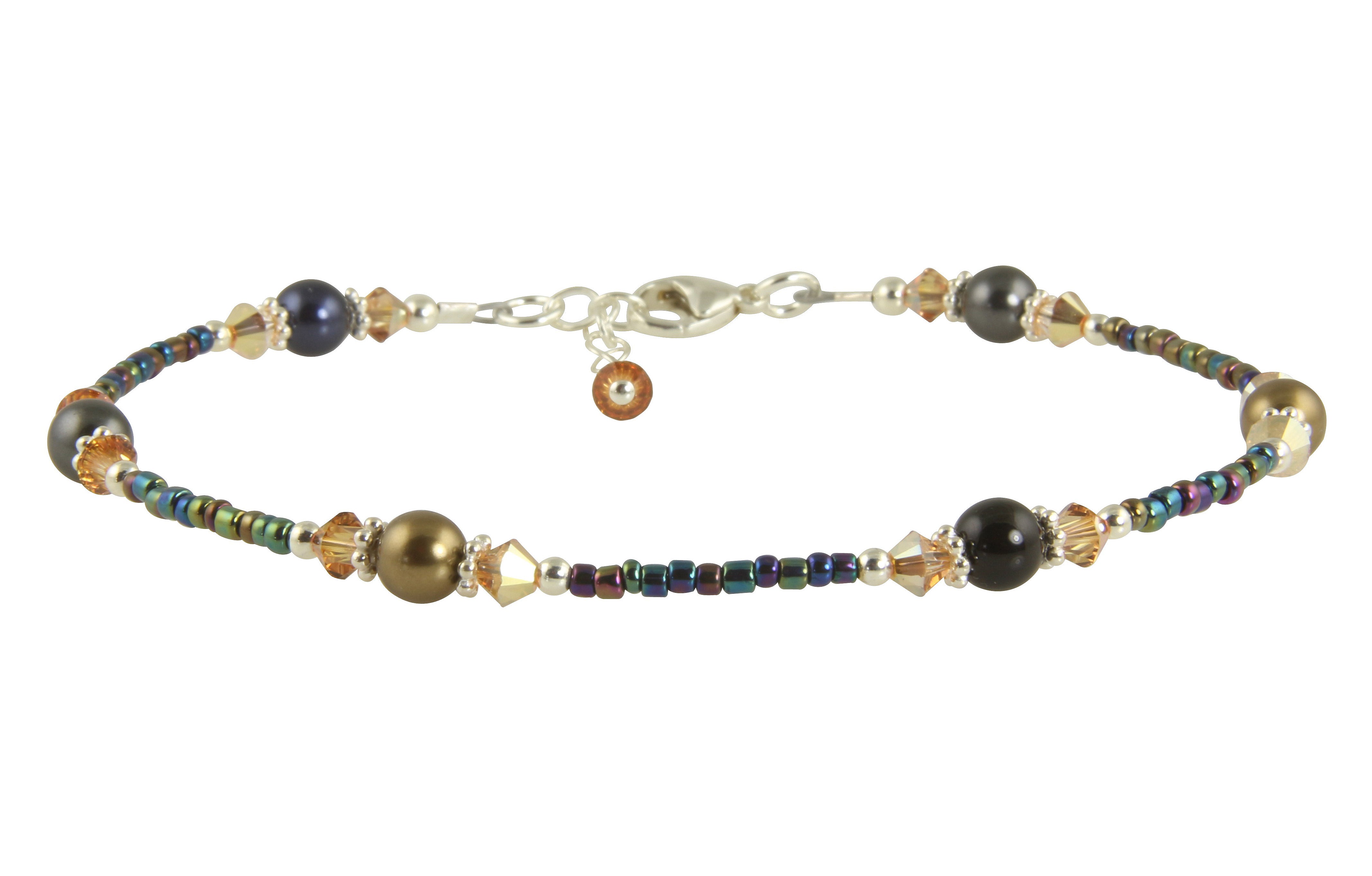 Topaz Pearl Beaded Anklet Jewelry - Elegant Handmade Beaded Ankle Bracelet for Women - Perfect for Beach, Wedding & Boho Fashion Accessories