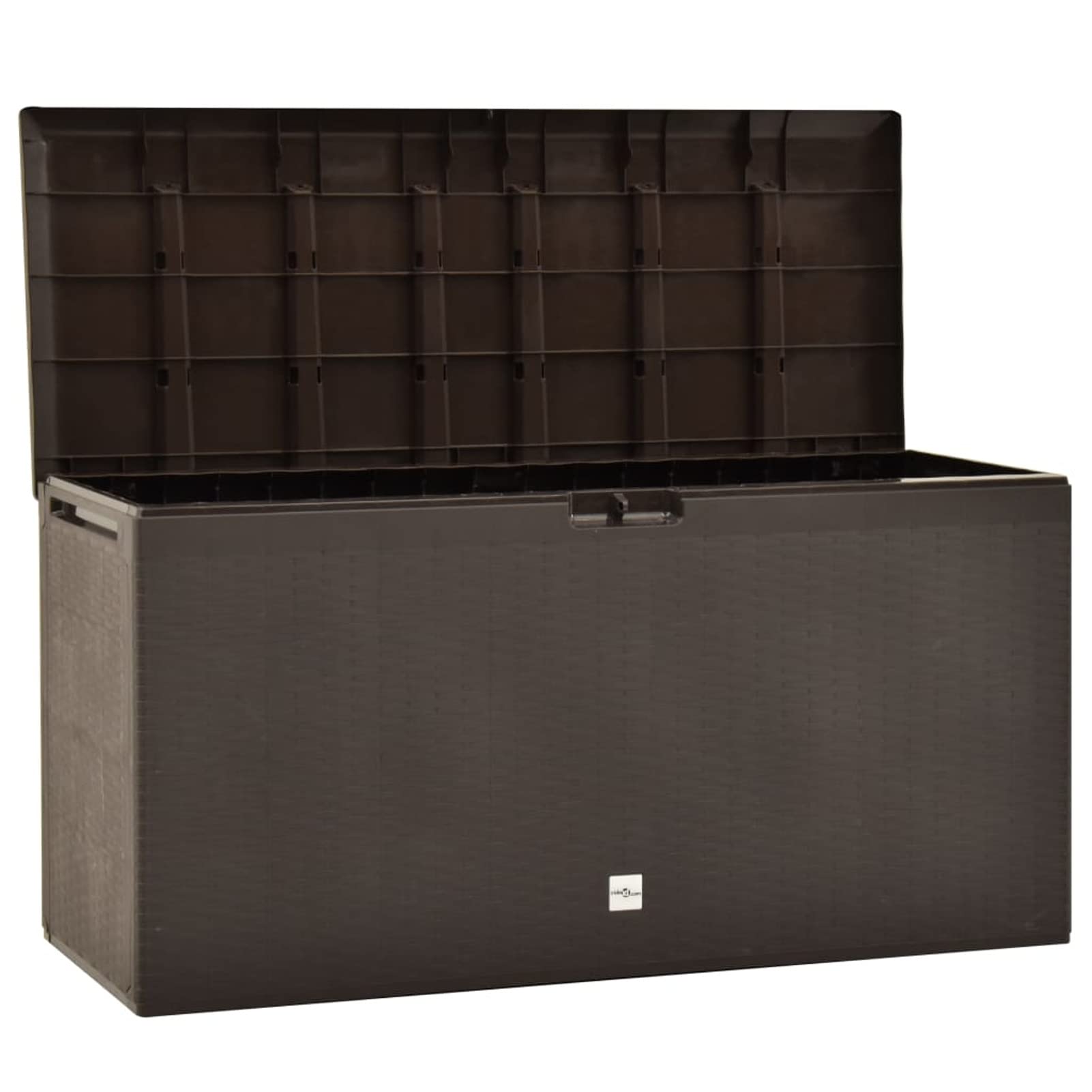 Outdoor Waterproof Patio Storage Box with Bench - 44.9x18.5x23.6 Inch Brown Deck Box for Pool Toys, Garden Cushions & Patio Accessories - Perfect for Backyard, Poolside & Deck Organization