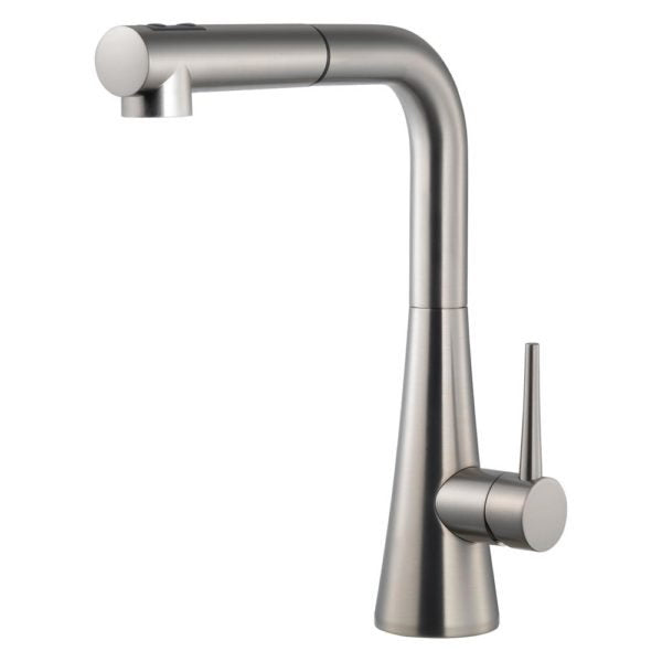 Hamat SEPO 2000 BN Brushed Nickel Pull Out Kitchen Faucet - Dual Function Sprayer for Washing Dishes & Filling Pots (Modern Farmhouse or Contemporary Kitchen)