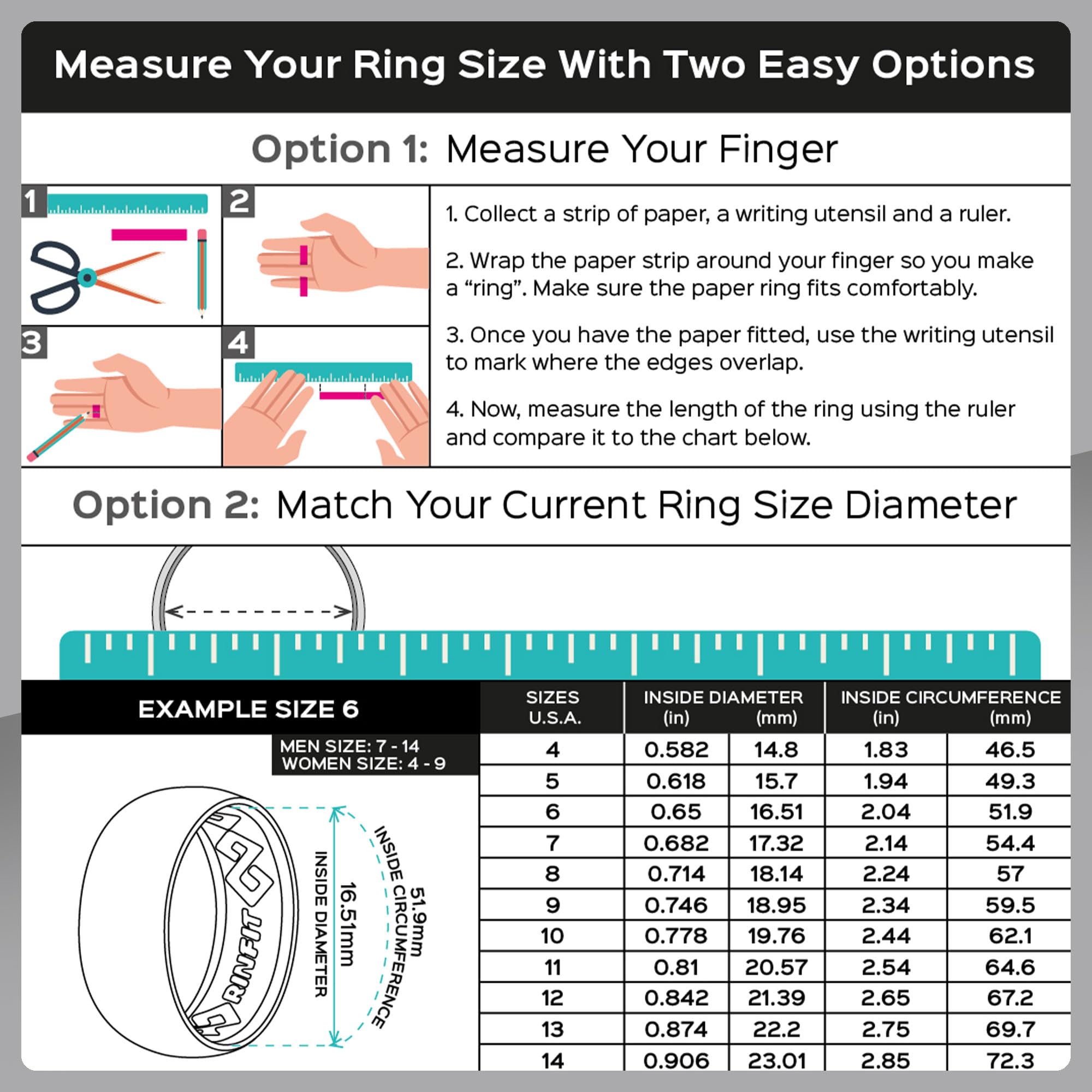 Rinfit Matching Silicone Wedding Bands for Couples - His and Hers Ring Sets Black/Red - Durable Comfort Fit Silicone Rings for Active Lifestyles - Gym, Swimming, Travel & Everyday Wear