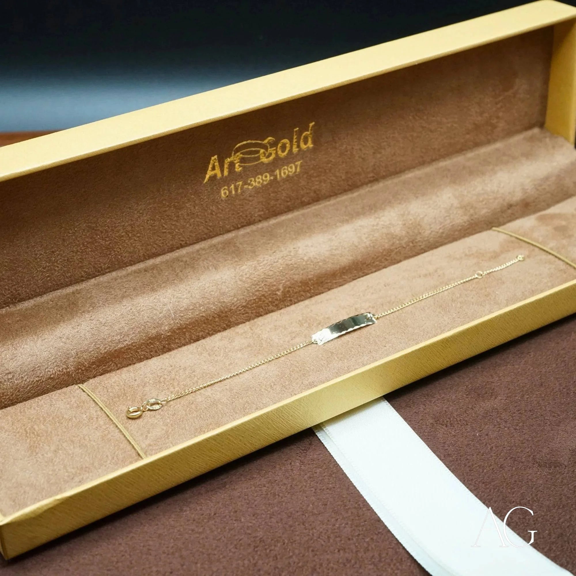 18k Solid Gold ID Bracelet for Kids - Personalized Name Bracelet - Durable & Hypoallergenic Jewelry for Birthdays, Gifts & Special Occasions