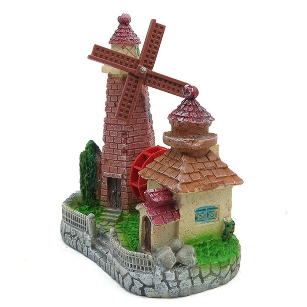 Balacoo Windmill Ornament - Aquarium Castle & Landscape Decor for Fish Tanks | Underwater Scenery, Fish Hideout & Tank Accessories | Perfect for Home Aquariums, Office Fish Tanks & Aquatic Displays