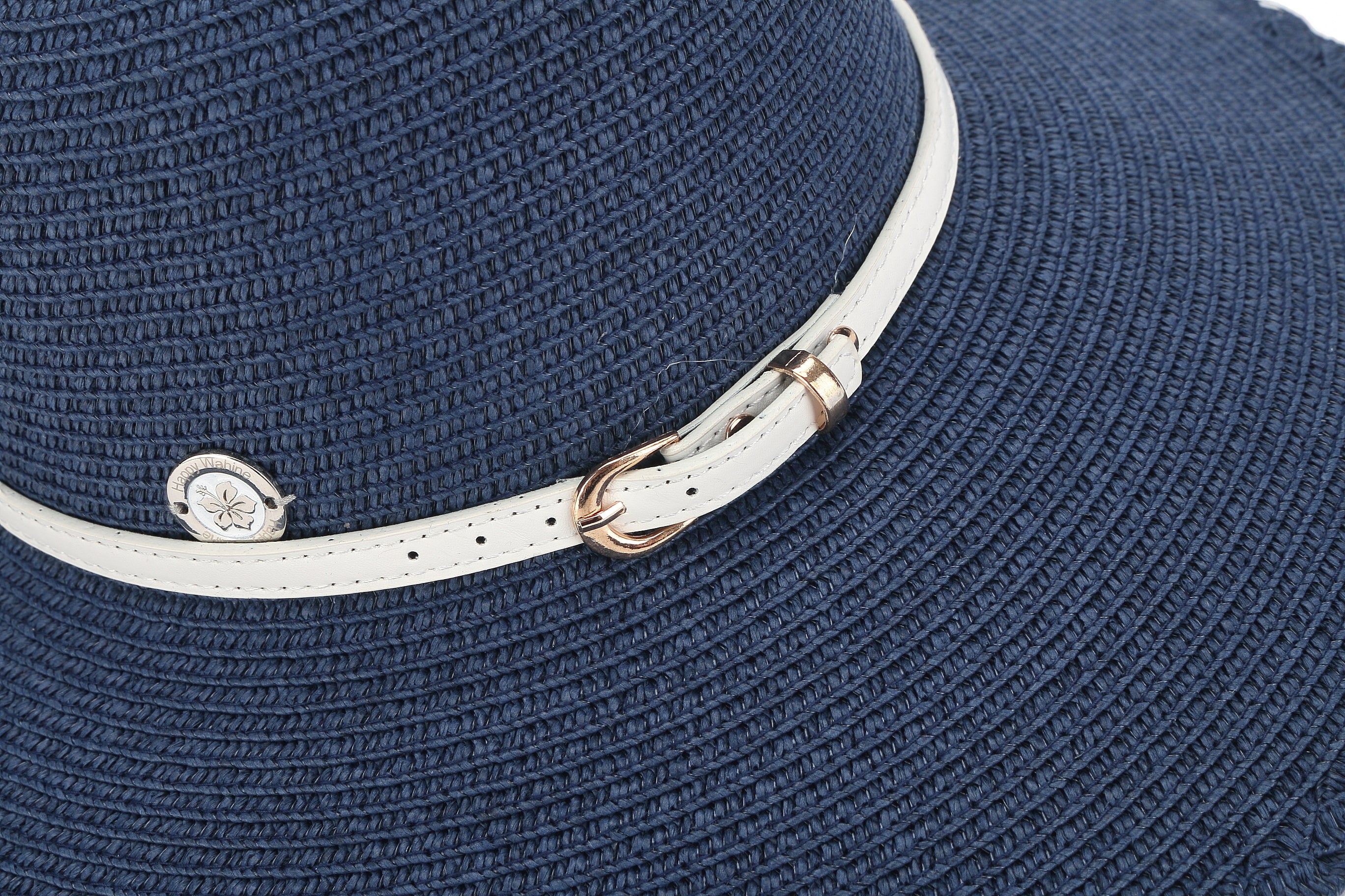 Sunflower Navy Round Hat for Women - Summer Beach Sun Protection & Outdoor Fashion Accessory
