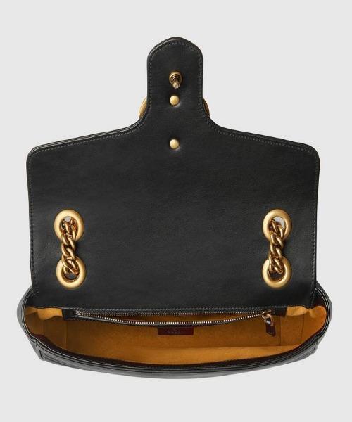 Gucci GG Small Marmont Leather Shoulder Bag for Women - Black Crossbody Purse | Perfect for Work, Travel & Evening Out