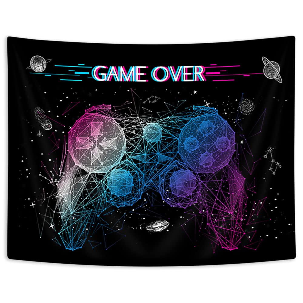 Starry Sky Galaxy Gamer Tapestry - 60x40 Inch Video Game Themed Wall Hanging for Bedroom, Living Room & Dorm Decor | Perfect for Teen Boys & Gaming Enthusiasts | Great Gift for Gamers & Space Lovers
