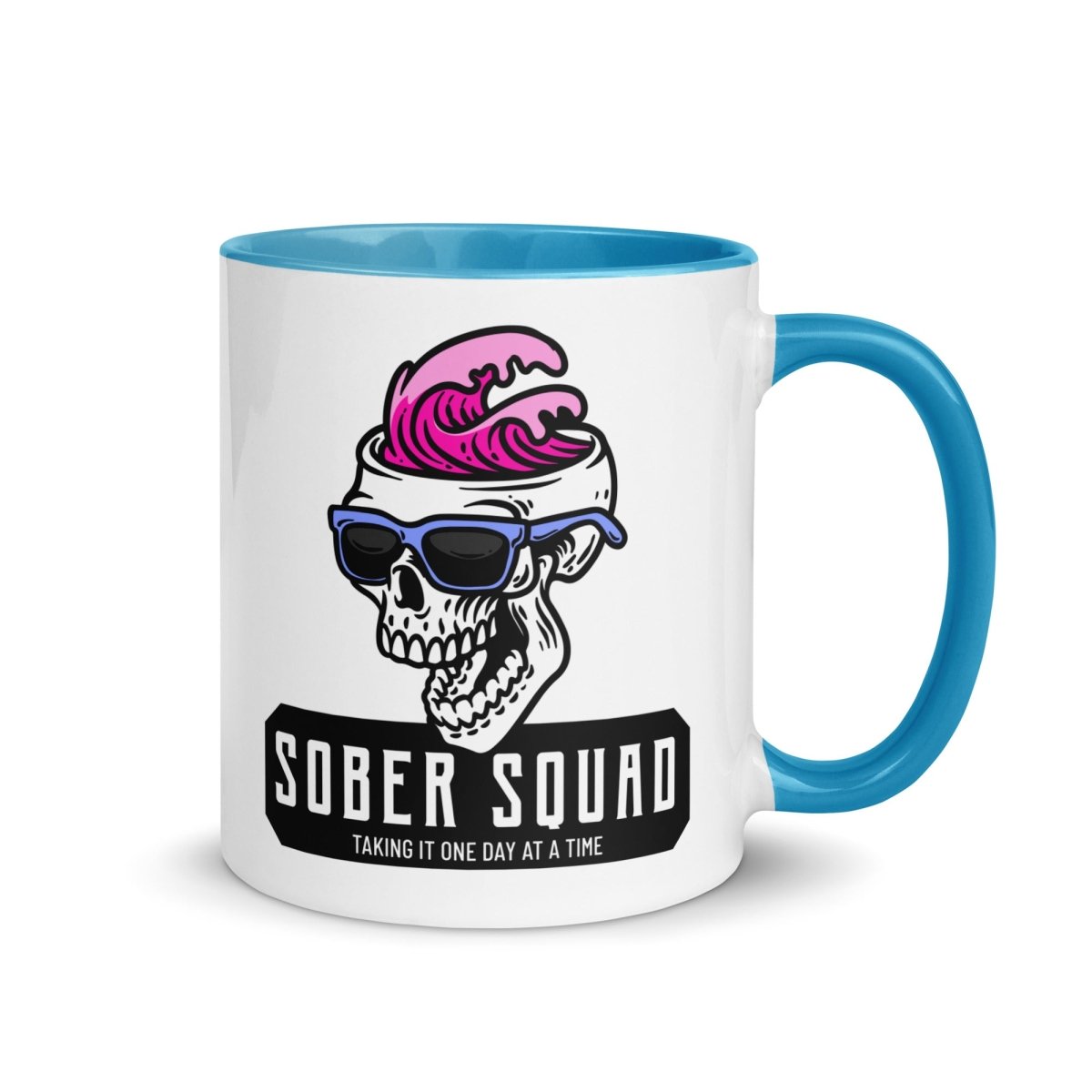 Sober Squad Skull Wave Coffee Mug - Gothic Design Ceramic Cup for Tea, Coffee & Hot Drinks - Perfect for Halloween, Home Decor & Office Use