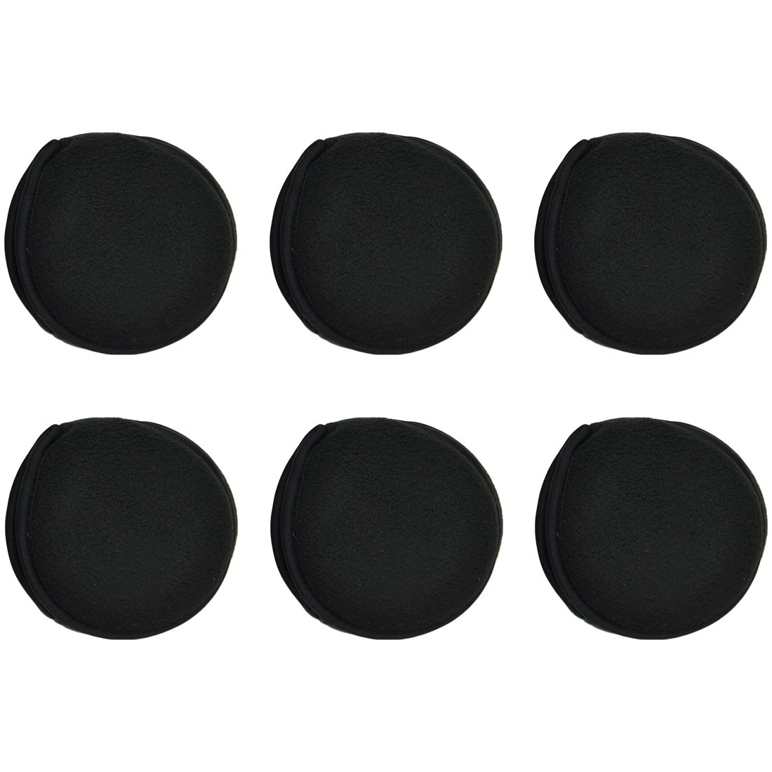 Flexible Foldable Behind-the-Head Earmuffs - Set of 6 Ear Warmers for Winter Sports, Running, and Outdoor Activities