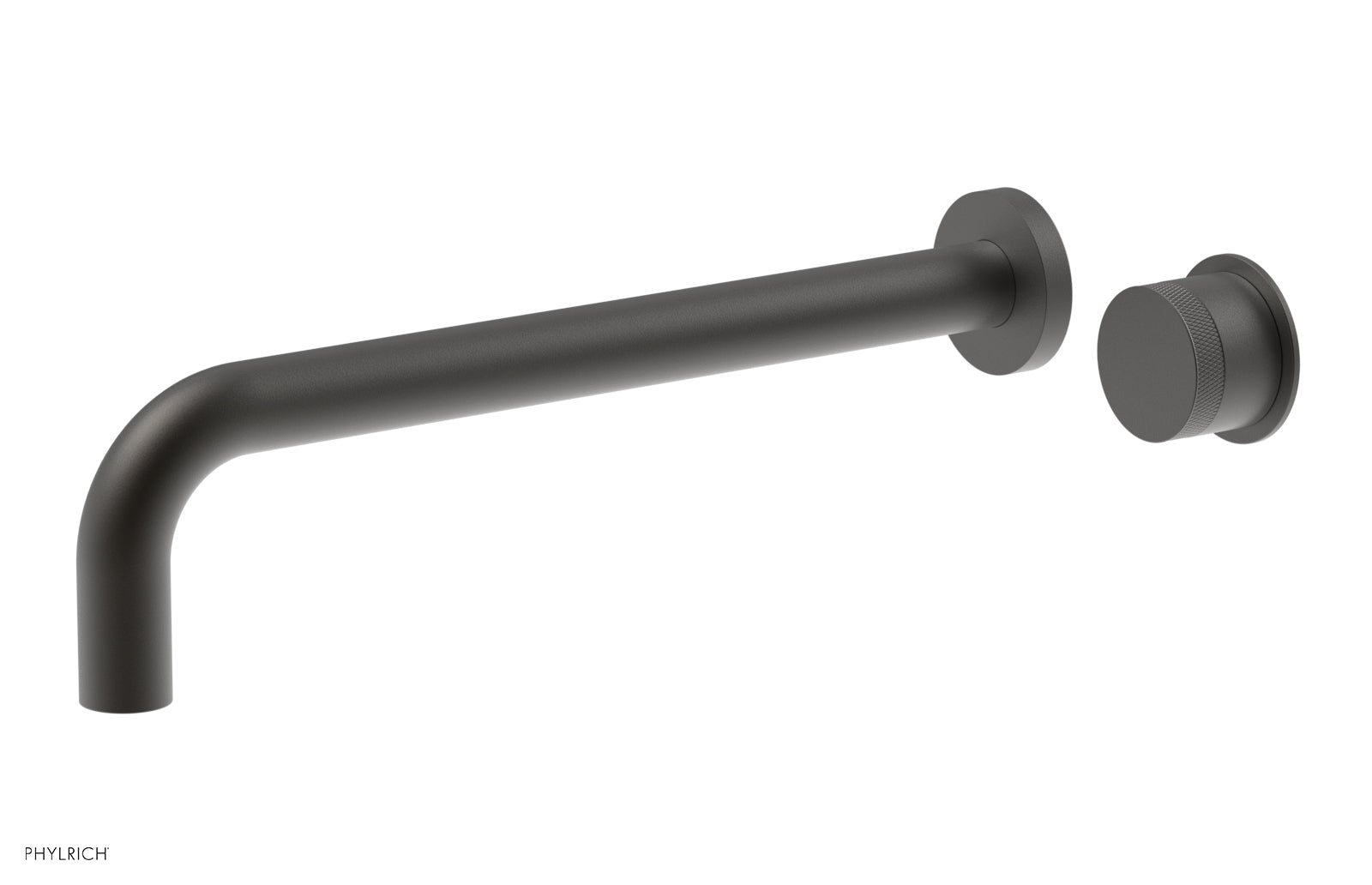 Basic II 12 Single Handle Wall Mount Lavatory Faucet Set with Knurled Handle - 230 18 12 - Perfect for Bathroom Sink, Powder Room, and Guest Bath Installation