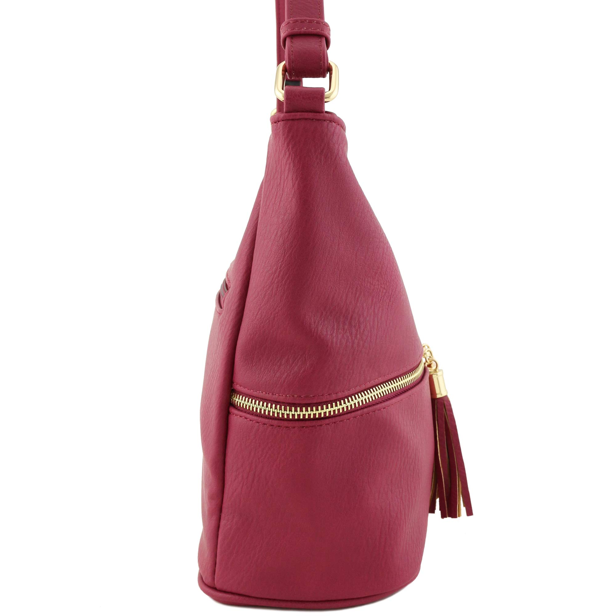 Stylish Lightweight Tassel Zipper Bucket Crossbody Bag for Women | Fashionable Shoulder Purse with Adjustable Strap | Perfect for Travel, Shopping & Everyday Use