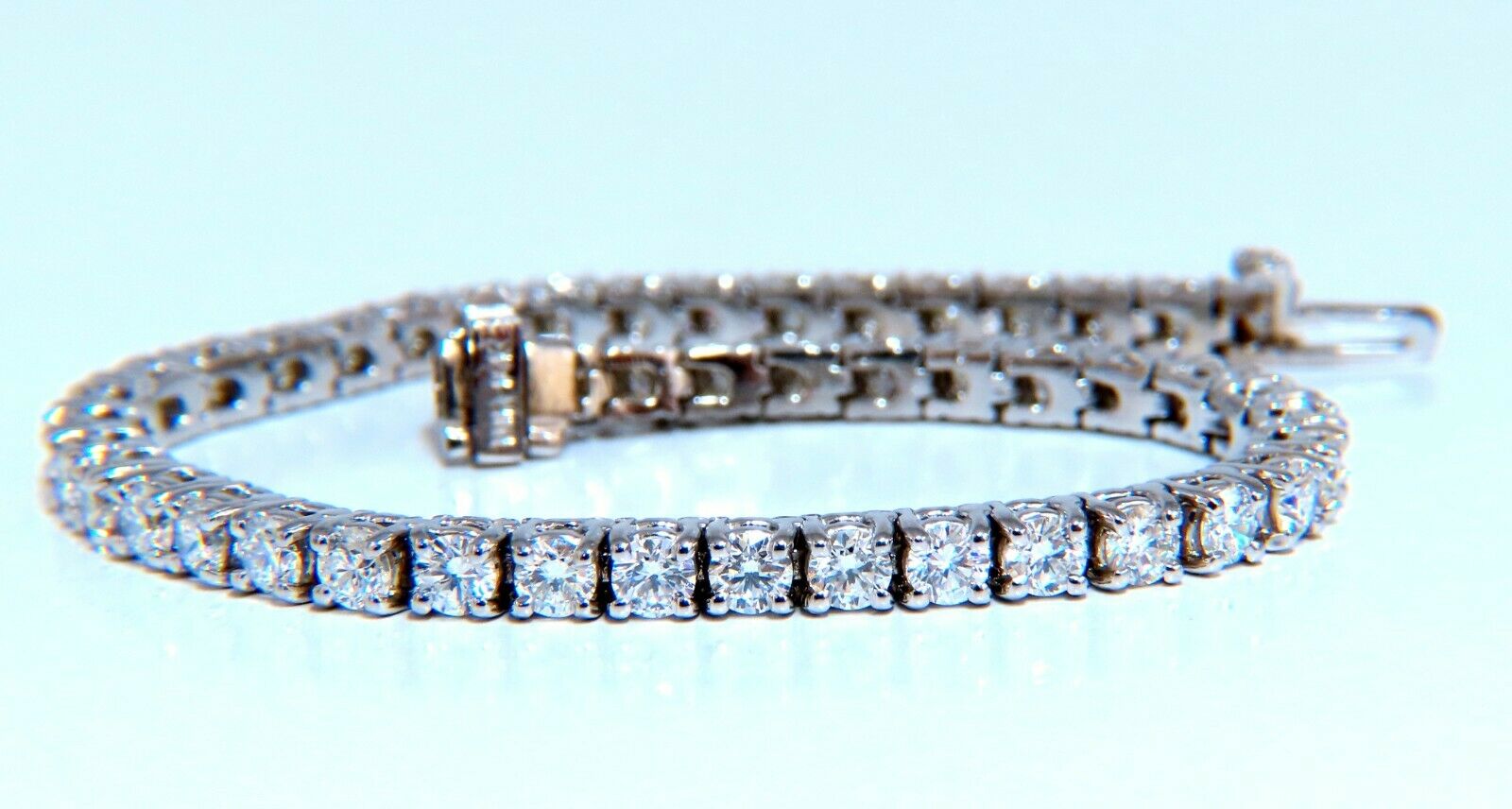 6.02 Carat Natural Round Diamond Tennis Bracelet in 14K Gold - Elegant Jewelry for Weddings, Anniversaries & Special Occasions