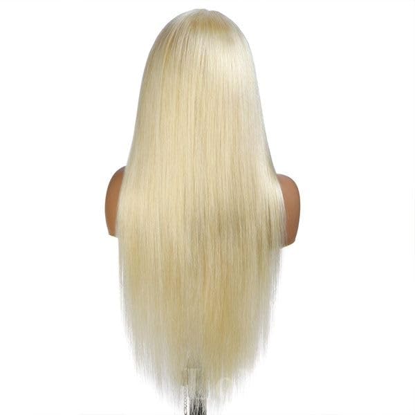 613 Blonde 13x6 Lace Front Wig Human Hair - 250 Density Straight Lace Frontal Wig with Pre-Plucked Hairline & Baby Hair (28 Inch) - Perfect for Cosplay, Daily Wear & Special Occasions