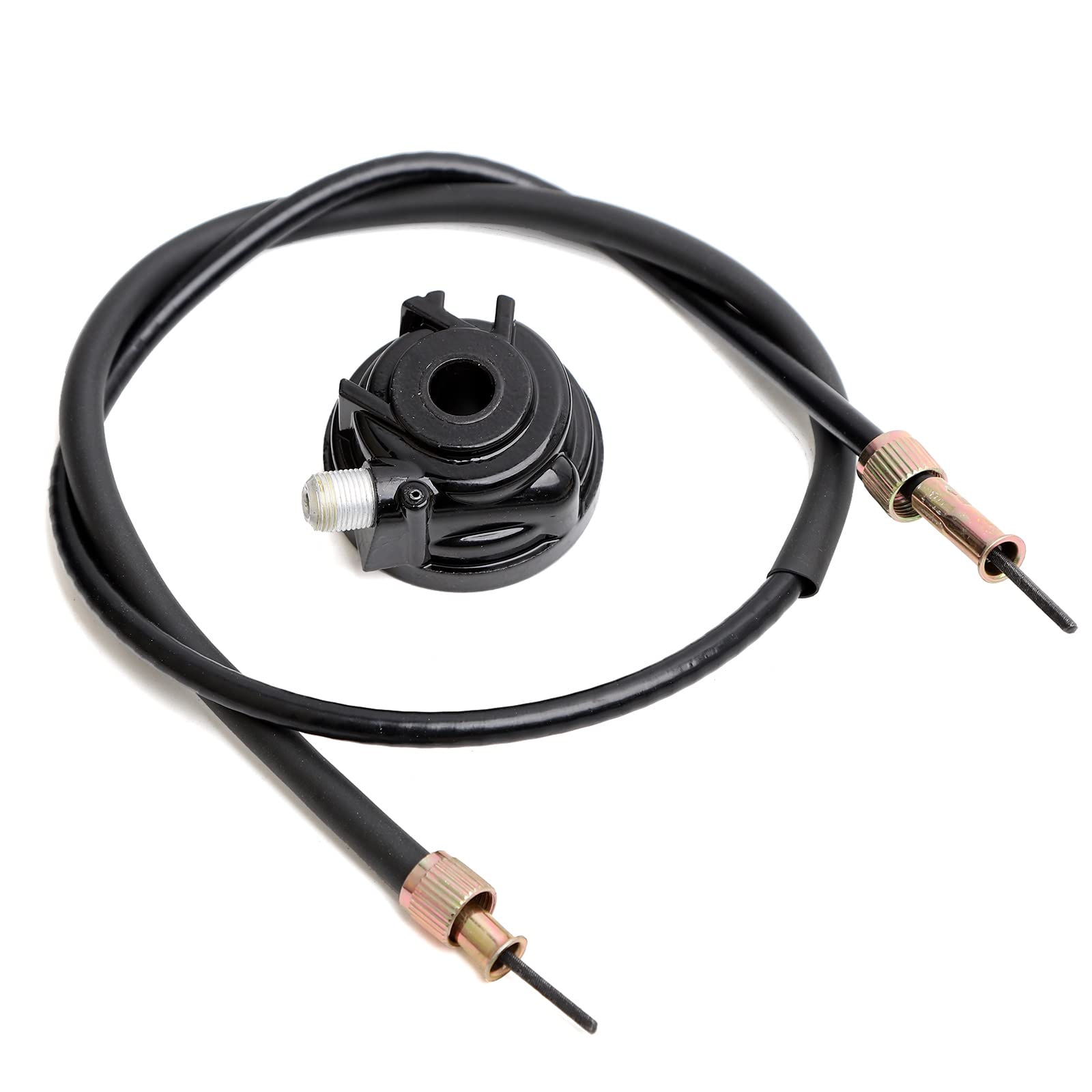 Minho Motorcycle Speedometer Drive Gear with Cable Kit - 12mm Axle Hole, A-95mm Speedometer Line - Compatible with Chinese GY6 Scooter & Mopeds - Perfect for Speedometer Repair & Maintenance