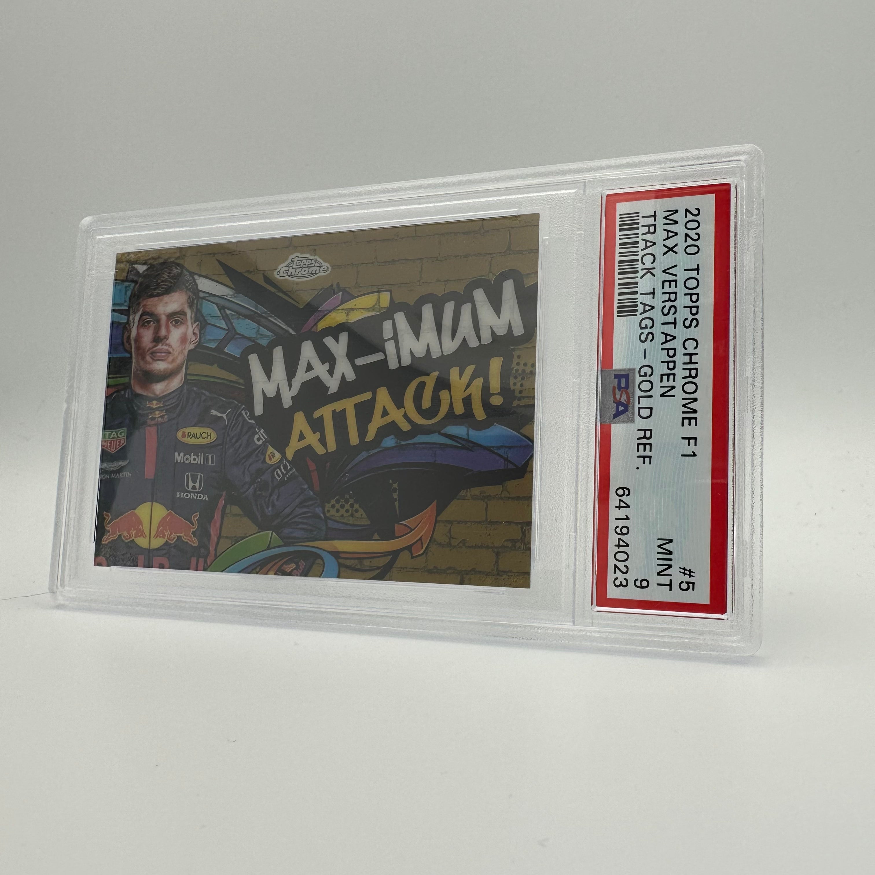 PSA 9 47/50 Max Verstappen #5 Gold Refractor Racing Card - Perfect for Collectors, Sports Memorabilia Fans & F1 Enthusiasts