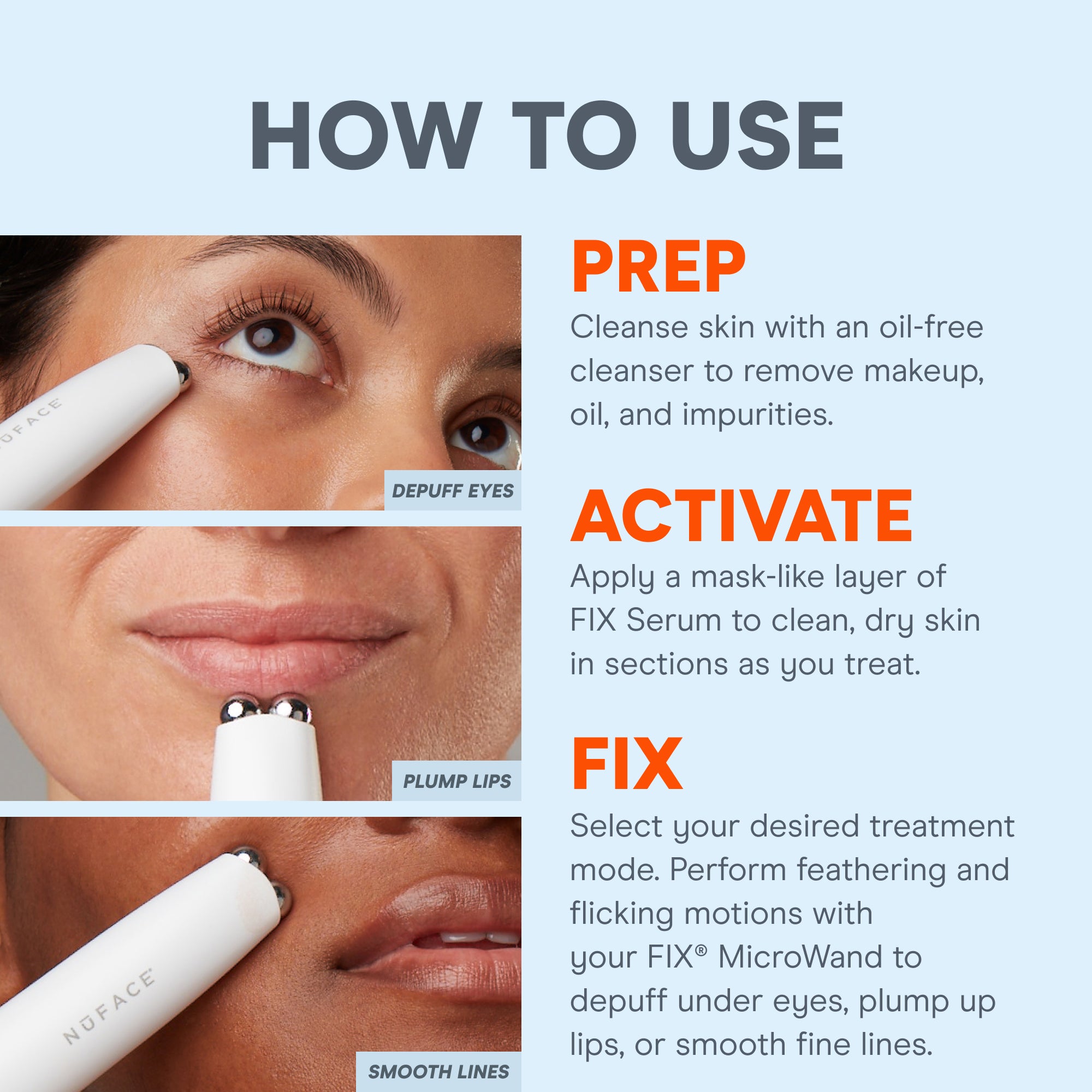 NuFACE Fix Microcurrent Facial Toning Device for Wrinkles & Fine Lines - At-Home Skincare & Anti-Aging Treatment | Perfect for Daily Use & Travel