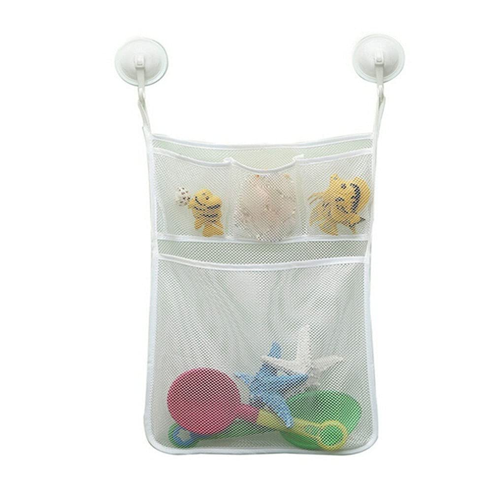 Lanebudd Bath Toy Storage Organizer - 2 Pack Hanging Mesh Toy Holder for Kids Bathroom, Bedroom & Car - Waterproof Bathroom Decor & Kids Toy Organizer - Perfect for Bath Time, Playroom & Travel
