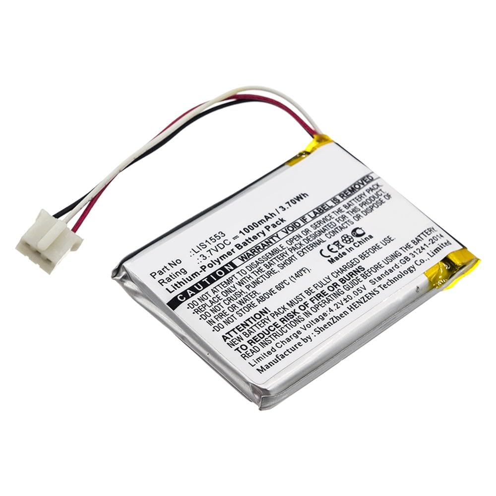 Synergy Digital Replacement Battery for Sony WH-CH700N Wireless Headset - 1000mAh Li-Polymer High Capacity Battery Compatible with Sony LIS1553/LIS1553(SY6) - Perfect for Travel, Work & Long Listening Sessions