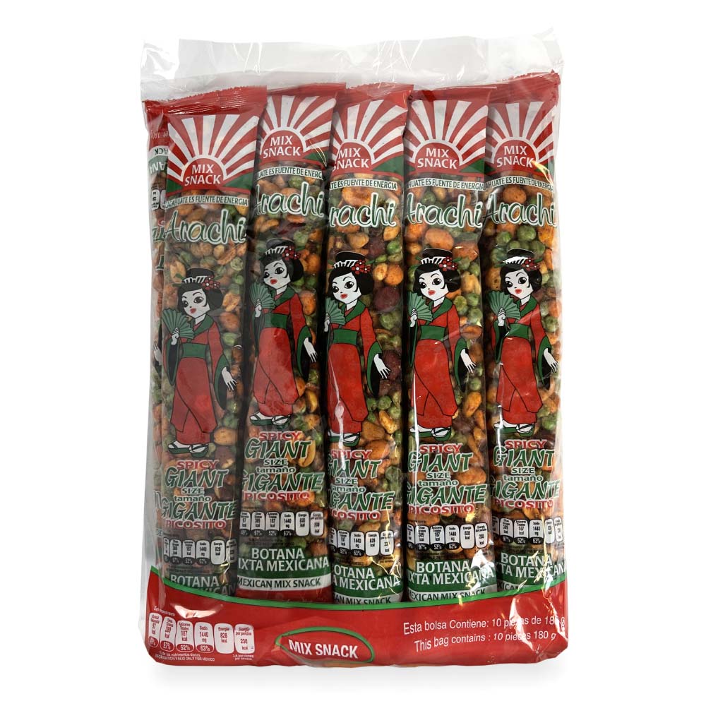 Arachi Mixed Botana Snacks | 10 Count Resealable Bag - Perfect for Parties, Movie Nights & On-the-Go Snacking