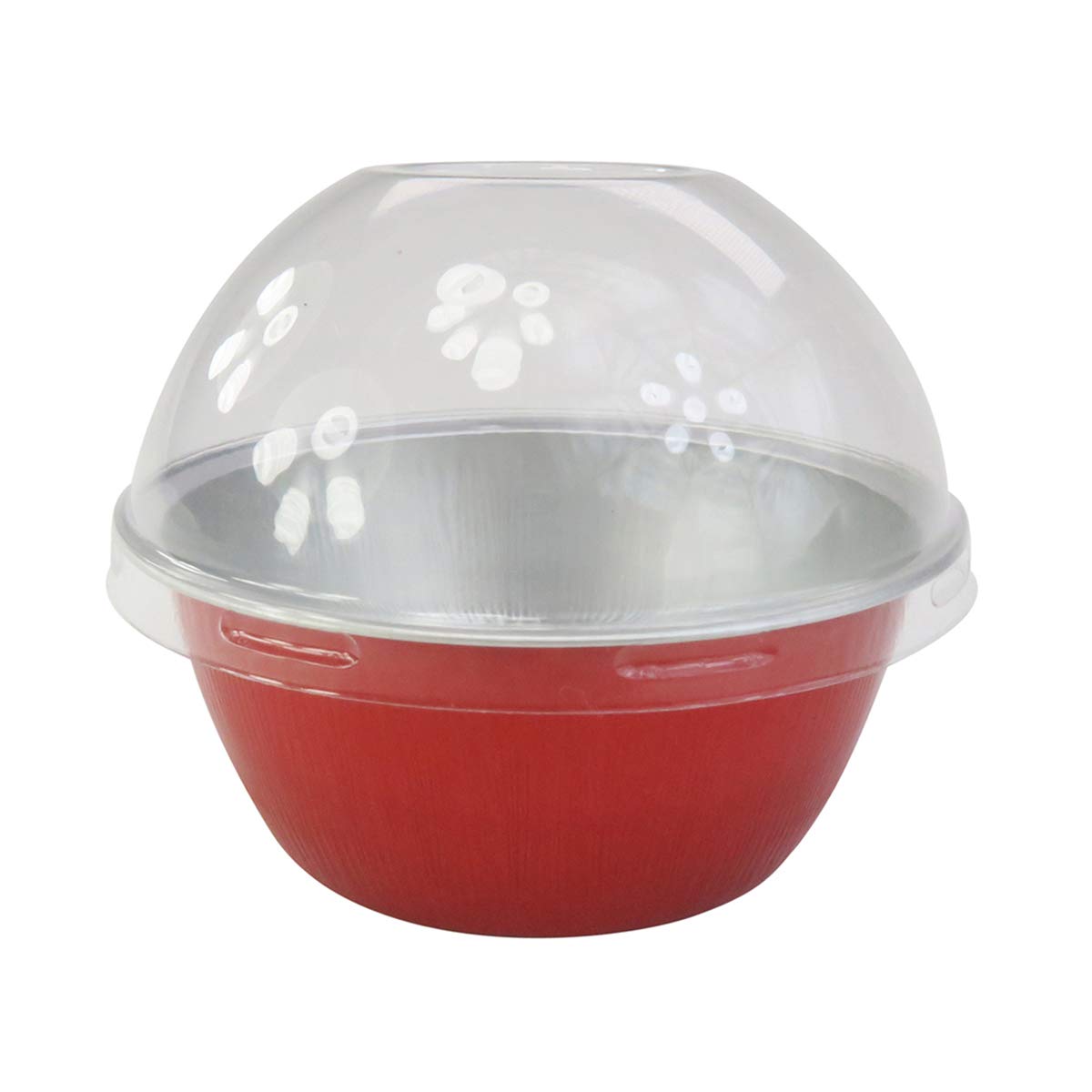 KitchenDance 4oz Disposable Colored Aluminum Baking Cups with High Dome Lids - 2000 Pack Red Foil Pans for Creme Brulee, Flan, Cupcakes, Desserts - Perfect for Home Baking, Party Cooking & Meal Prep