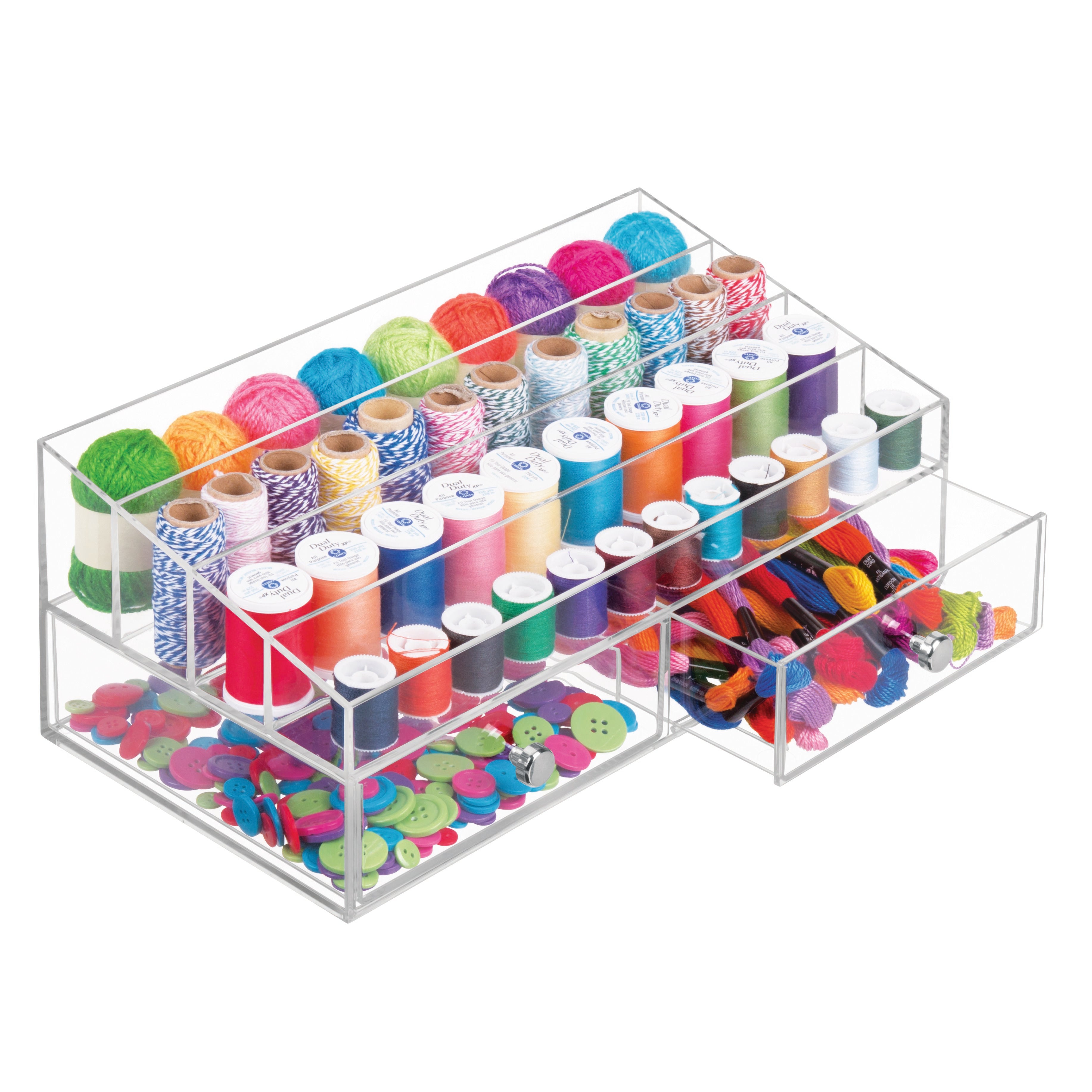 2-Drawer 4-Compartment Cosmetic Organizer - Perfect for Makeup Storage & Vanity Organization | Bathroom, Bedroom & Travel Use