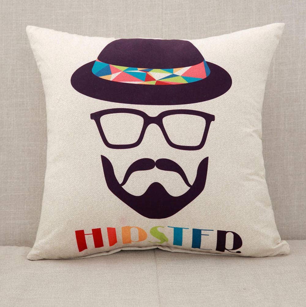 Cartoon Sofa Pillow Cushion - 45x45cm Soft Office Back Support Pillow for Sofa, Bed, Car - Includes Removable Case - Perfect for Home, Office & Travel Comfort