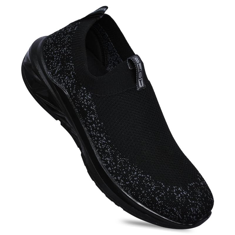 PARAGON PUK3504GS Men's Breathable Knit Walking Shoes - Lightweight Comfortable Cushioned Sneakers with Elastic Ankle Support | Stylish Athletic Shoes for Walking, Running, Gym Workouts & Everyday Wear