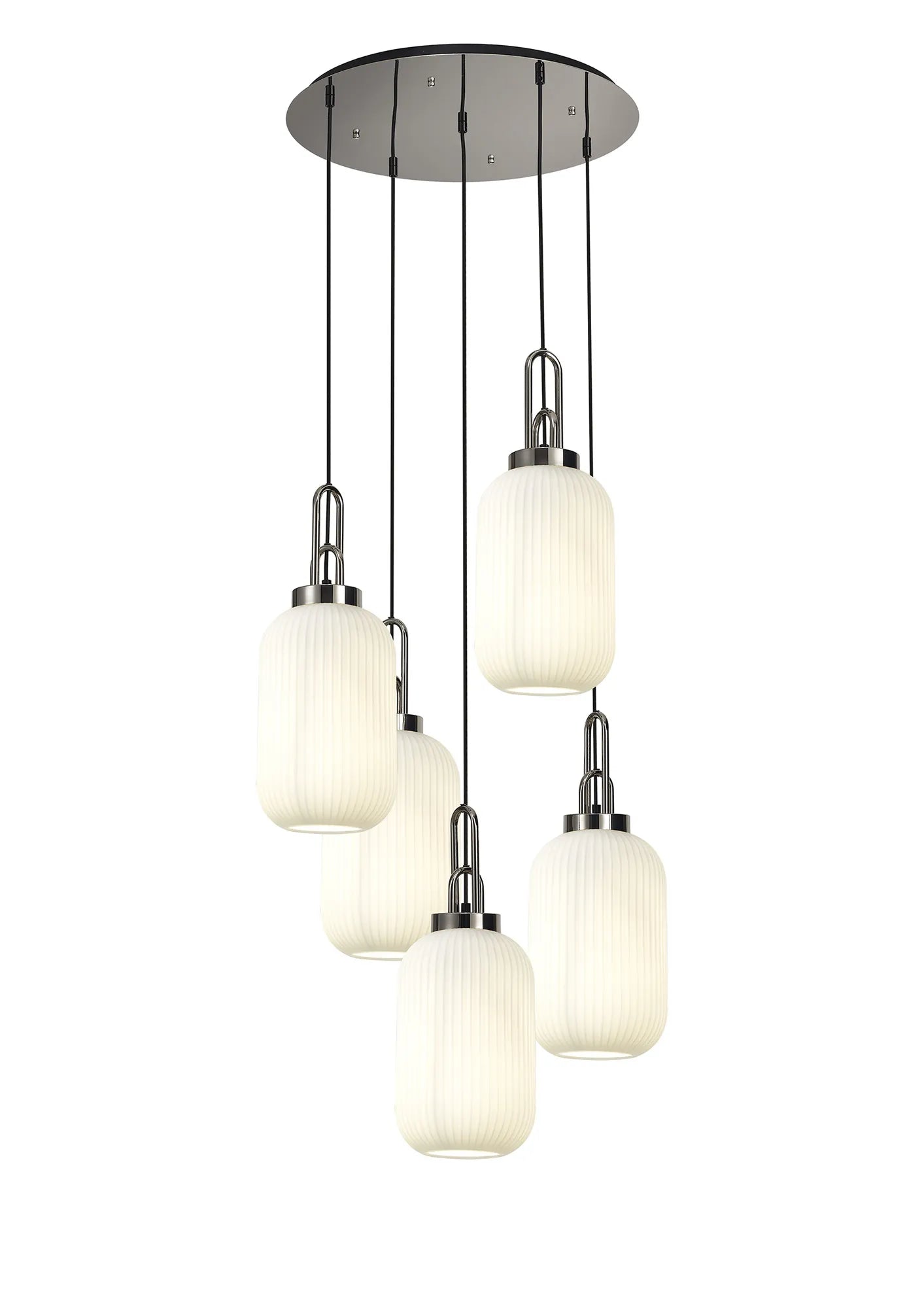 Stylish Cadiz 5-Light Cluster Pendant Light Fixture - Modern Ceiling Lighting for Dining Room, Kitchen & Living Room