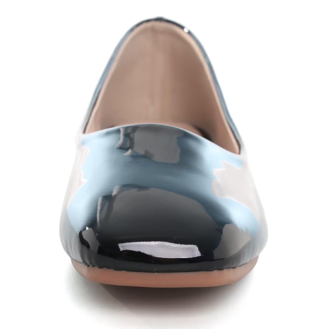 TN TANGNEST Women's Ballet Flats - Comfortable Square Toe Slip-On Shoes for Work, Office & Casual Wear | Breathable Lightweight Flats for Walking, Travel & Everyday Use