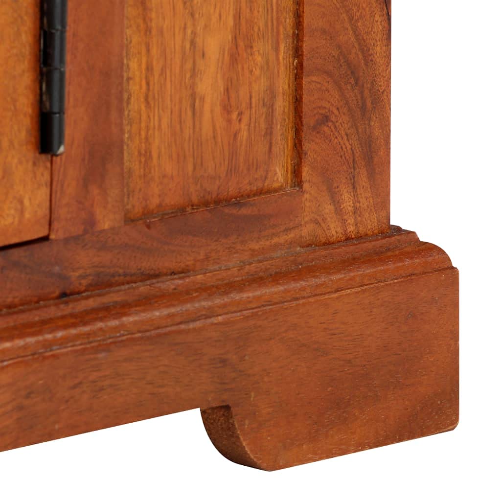 Rustic Solid Acacia Wood TV Stand with Storage Shelves - 46.8