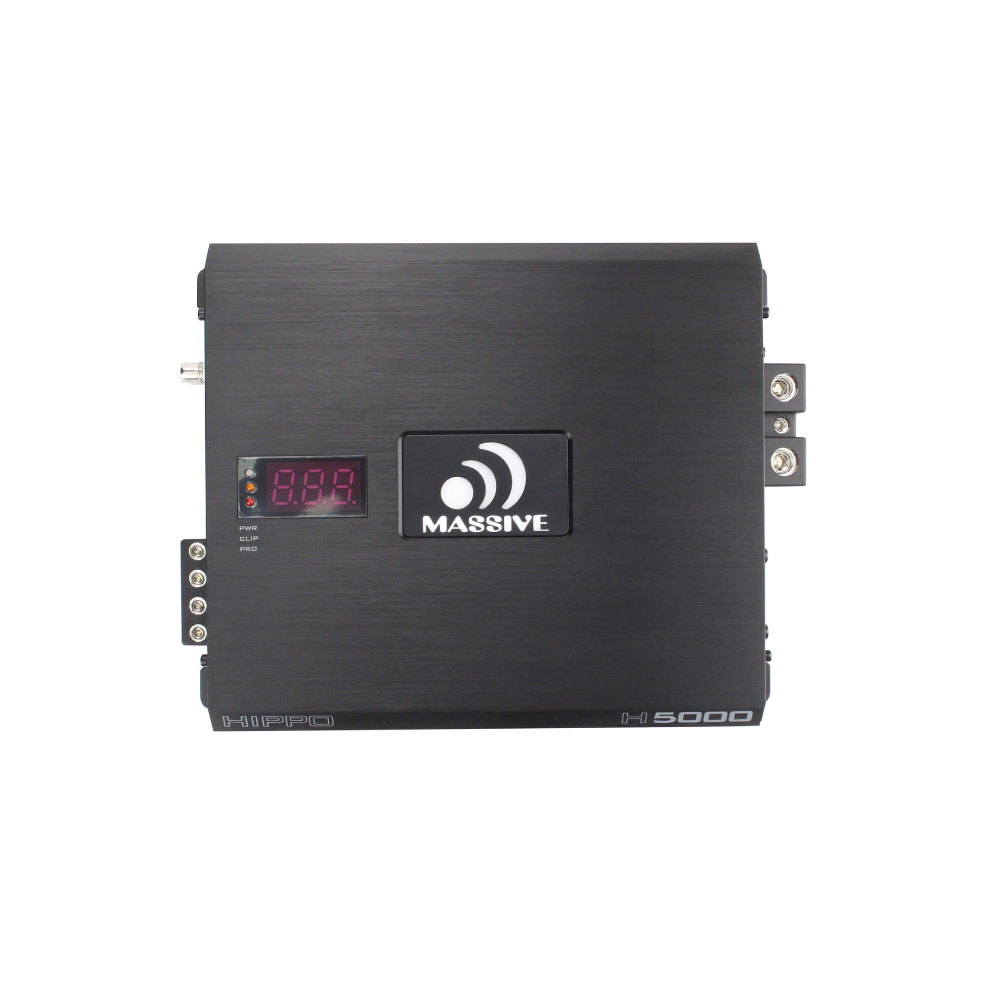 H5000 5000 Watt RMS @ 1 Ohm Mono Block Hippo Series Car Amplifier with Bass Remote - Powerful Bass Boost for Car Audio Systems & Subwoofers