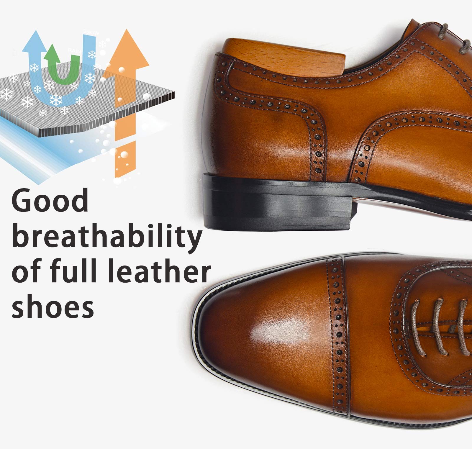 Premium Men's Oxford Dress Shoes - Classic Formal Leather Shoes for Business & Wedding - Comfortable & Stylish for Office, Parties & Special Occasions
