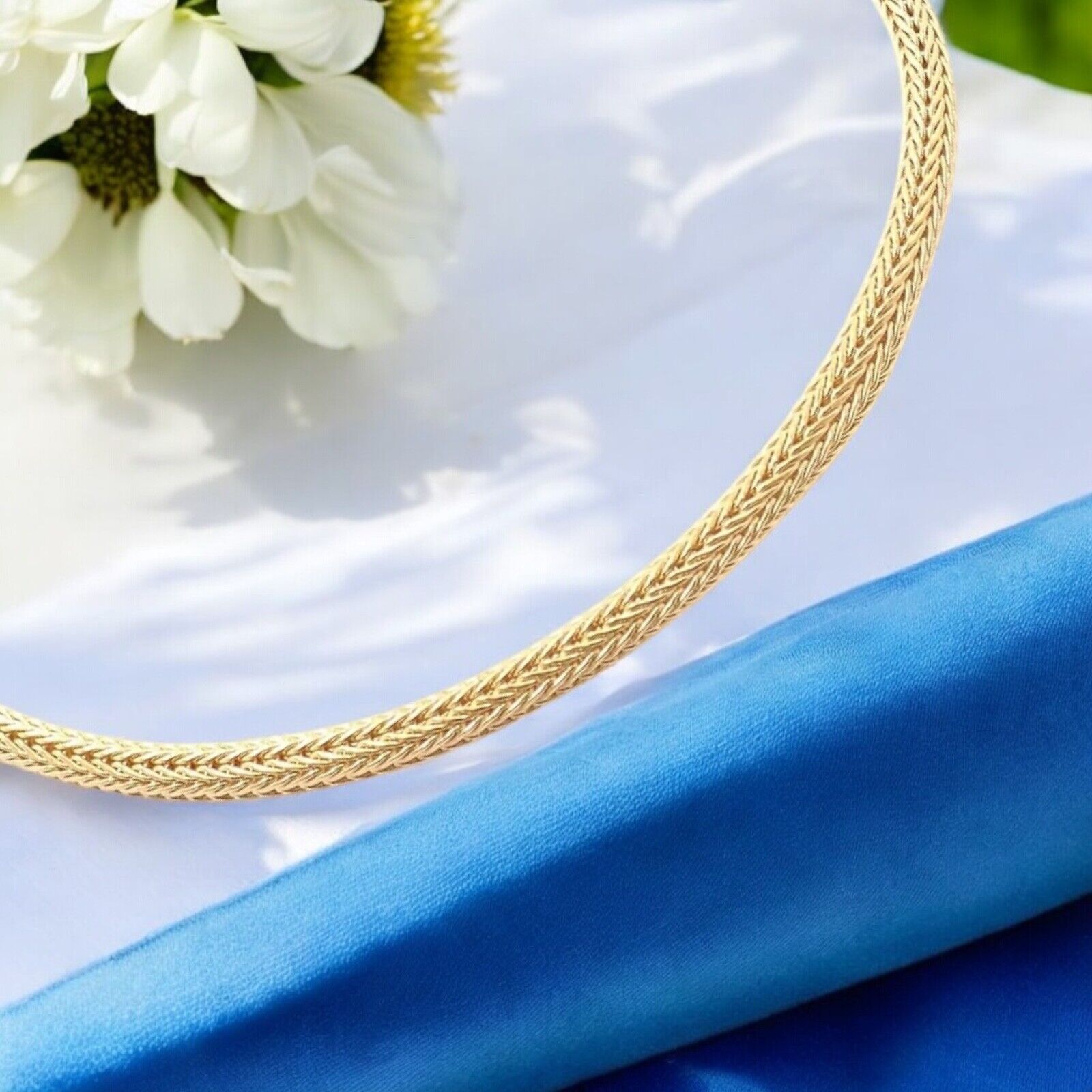 Authentic Vintage Tiffany & Co 18k Yellow Gold Foxtail Link Chain Necklace for Women - Elegant Jewelry Gift for Anniversary, Birthday & Special Occasions