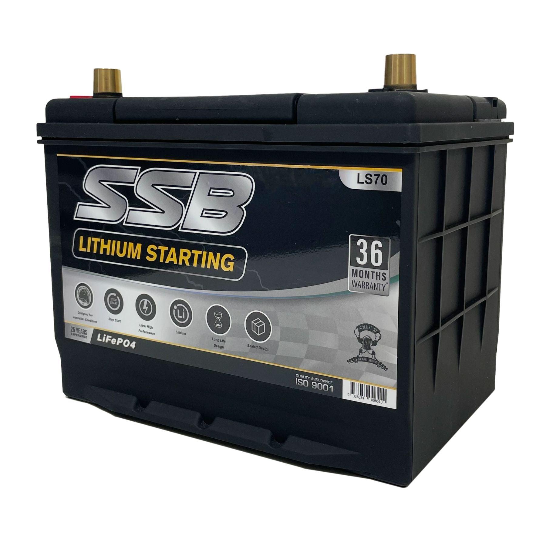 SSB LS70 12V 60Ah 1400CCA Lithium Starting Battery for Cars, Trucks & Marine - High Performance Lithium Ion Starter Battery for Cold Weather & Heavy Duty Applications