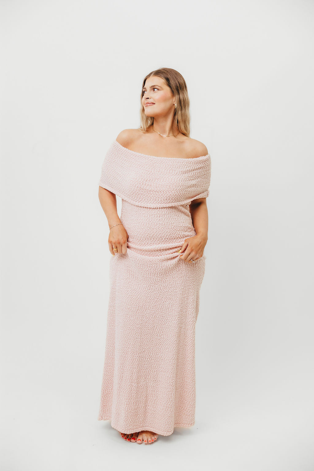 Brit Maxi Dress in Dusty Pink - Bump Friendly Maternity Dress for Women | Perfect for Pregnancy, Nursing & Special Occasions