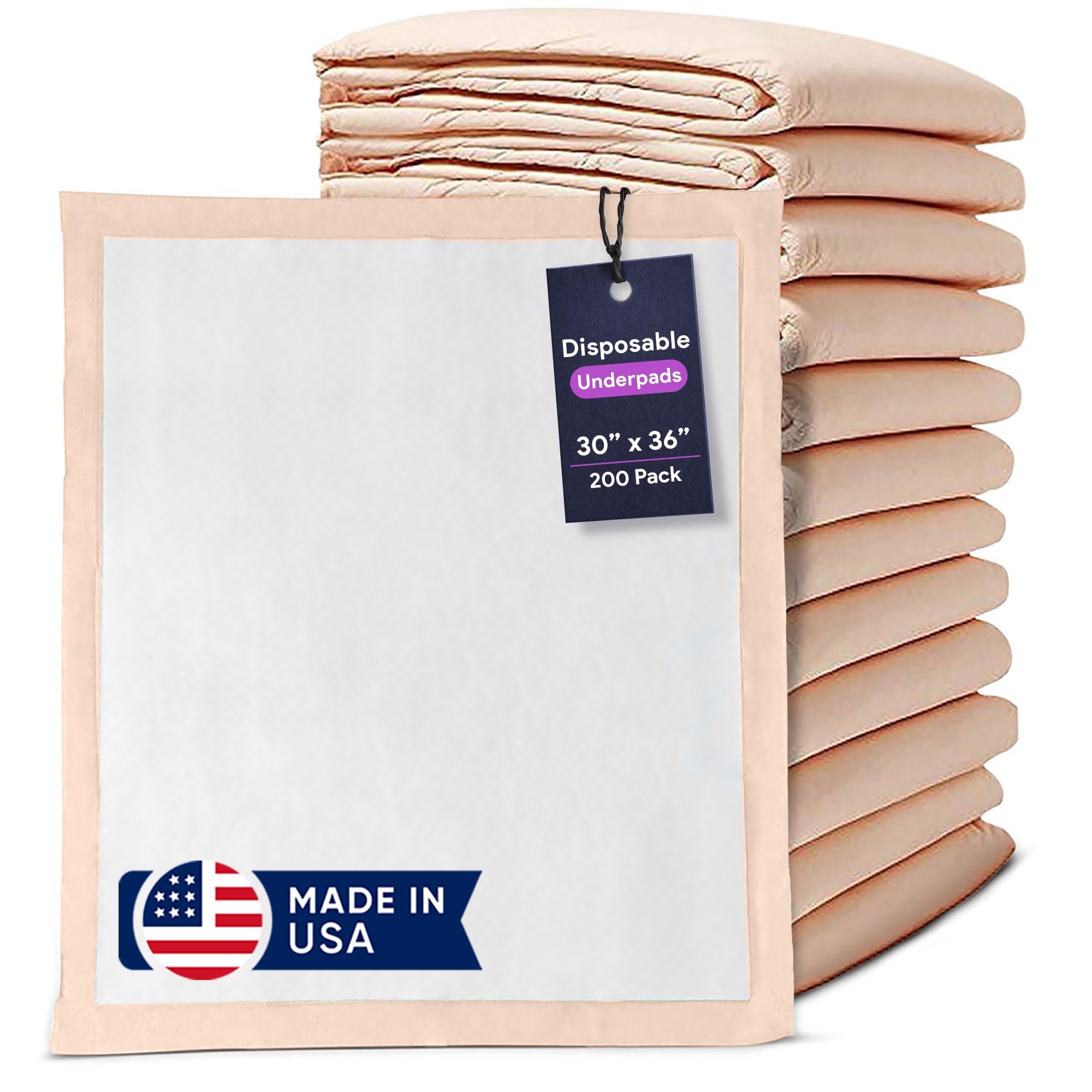 Premium Disposable Underpads 200 Count, 30