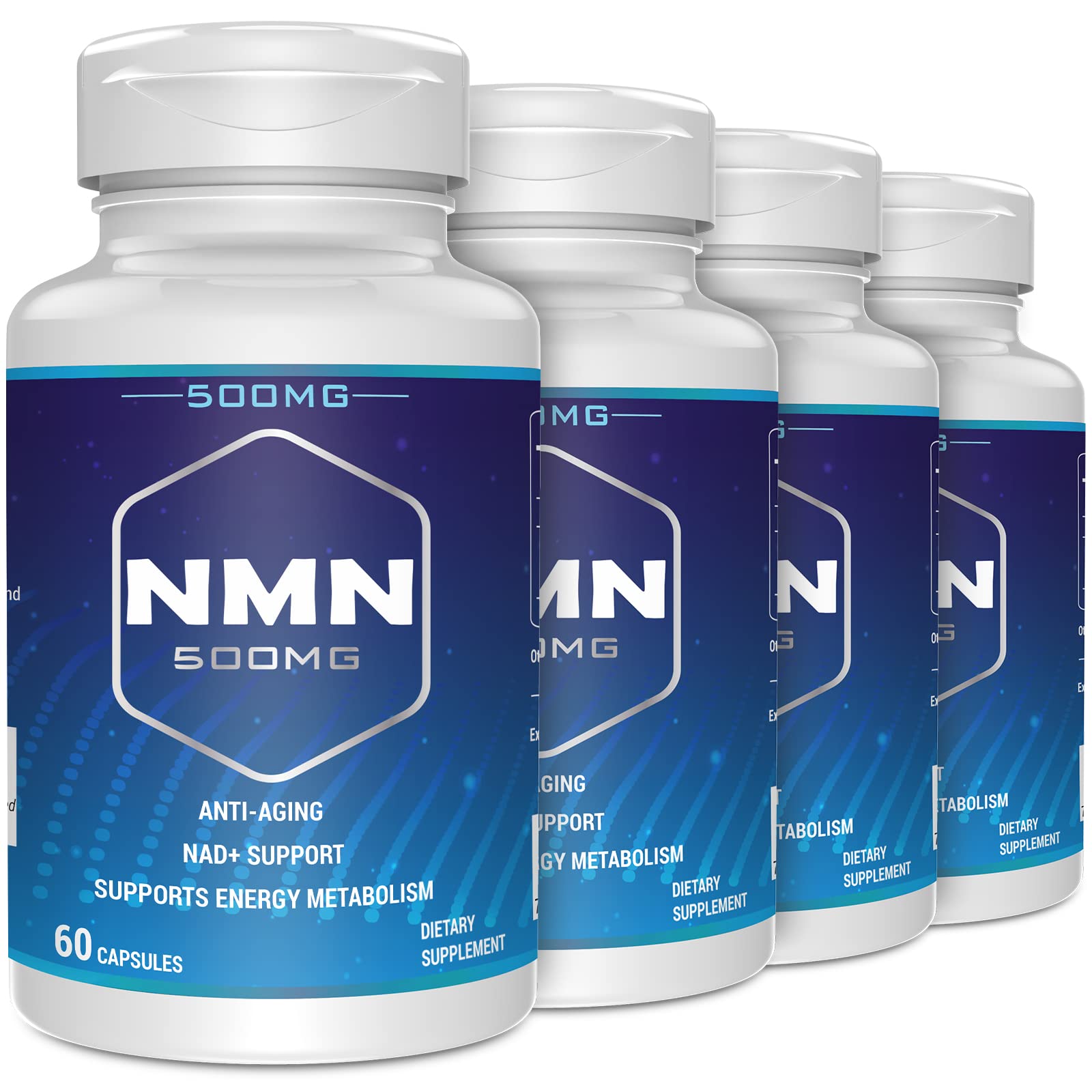 NMN Anti-Aging Supplement 500mg - 240 Capsules for Men & Women | Supports Longevity, Cellular Energy, Immunity Boost | Daily Wellness & Vitality Supplement for Active Lifestyle