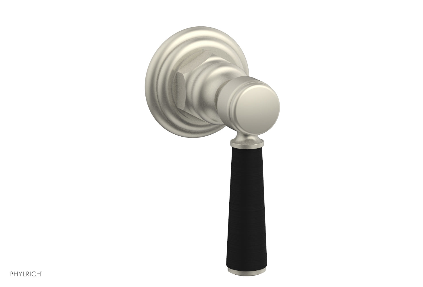 HEX TRADITIONAL/HENRI Volume Control Diverter Valve - Satin Black Lever Handle (Model 500-36) - Perfect for Bathroom & Shower Fixture Upgrades