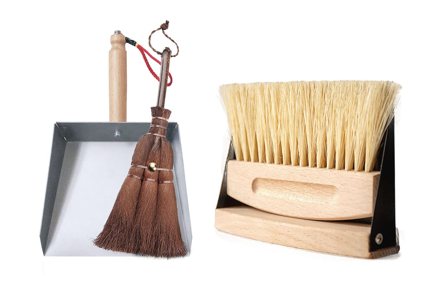 Mini Metal Dustpan and Brush Set - Compact Cleaning Tool for Crumbs, Fireplace Ash & Kitchen Mess - Perfect for Home, Office & Outdoor Use