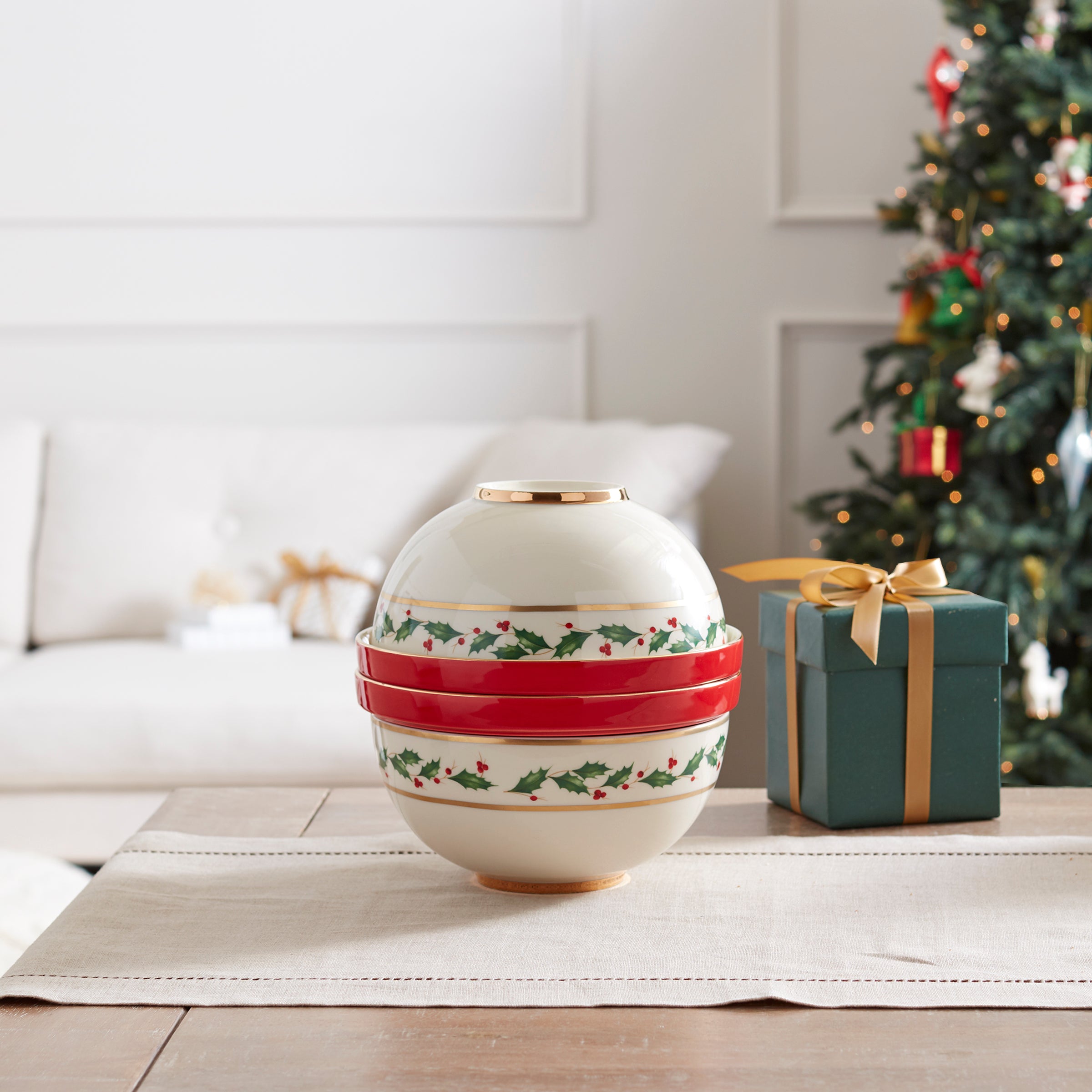 8-Piece Nesting Dinnerware Set for Holiday & Everyday Use - Space-Saving Dishware for Parties, Camping & Small Kitchens