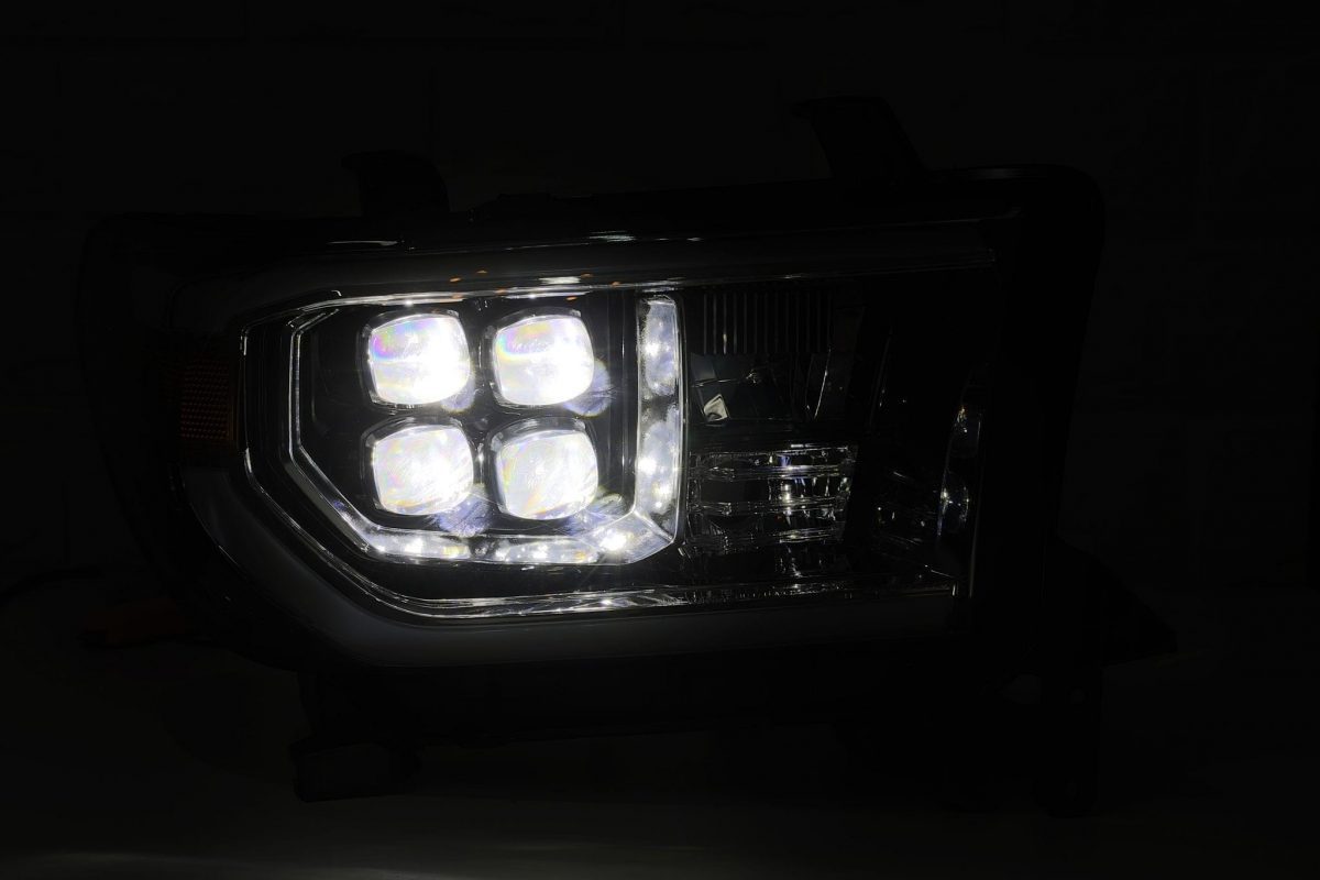 07-13 Toyota Tundra & 08-17 Toyota Sequoia NOVA Series LED Projector Headlights - Black Housing with Adjustable Leveling - Upgrade Your Night Driving Visibility for Off-Road & Highway Safety