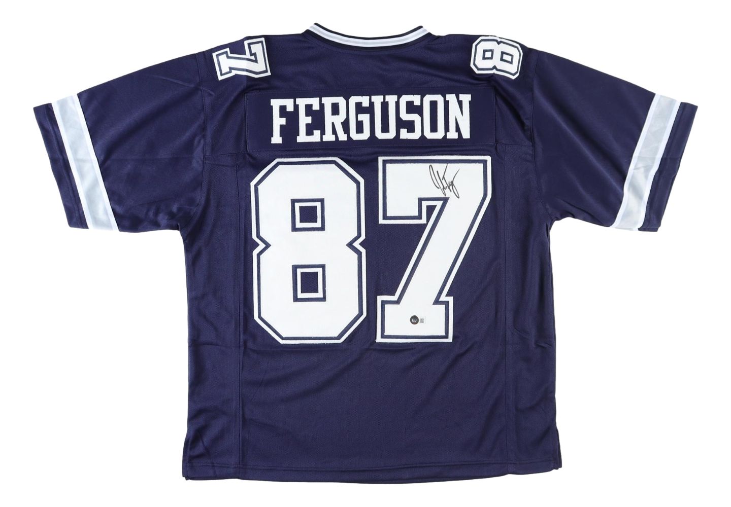 Jake Ferguson Dallas Cowboys Signed Navy Blue Football Jersey - Limited Edition - Perfect for Collectors, Fans, and Sports Memorabilia Enthusiasts - Great for Display, Gifts, and Game Day