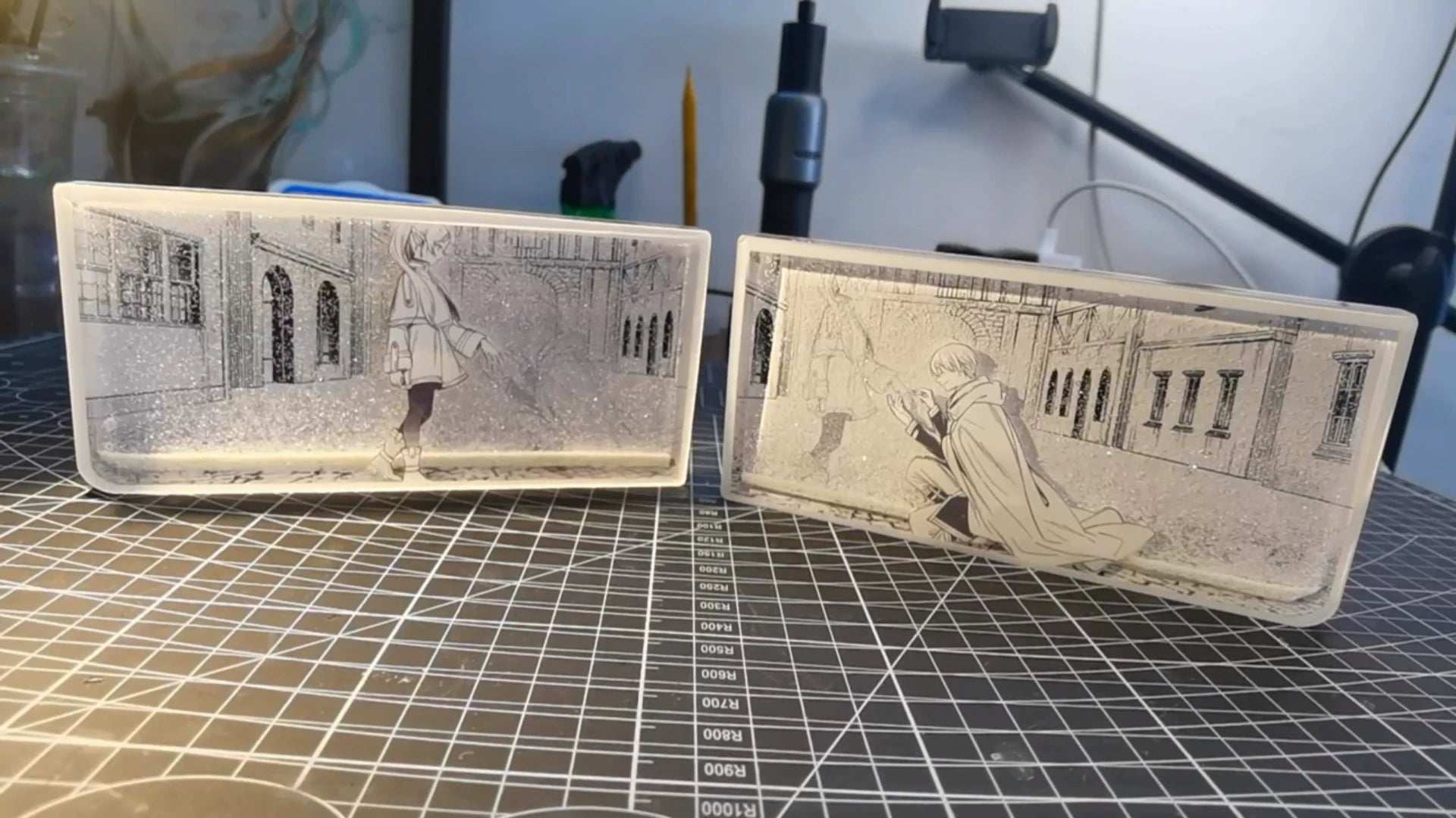 Frieren: Beyond Journey's End Split Body Keyboard Holder - Handmade Custom Resin Wrist Rest for Ergonomic Typing | Perfect for Gaming, Office Work & Computer Accessories